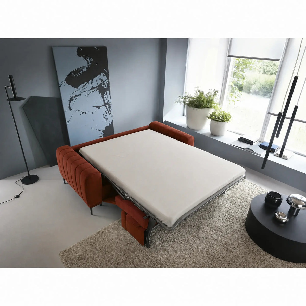 Canapea extensibila GANDI 140, personalizabil, cu tetiere reglabile, 207x102x95 cm