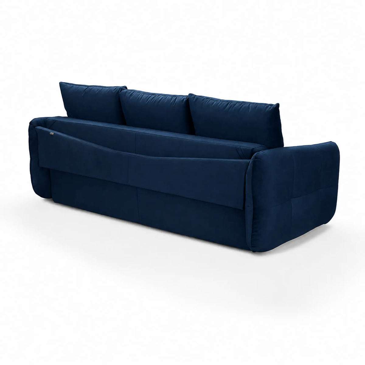 Canapea extensibila in fata 3 locuri BELLA, stofa catifelata albastru - Velvet F612, 228x110x93 cm