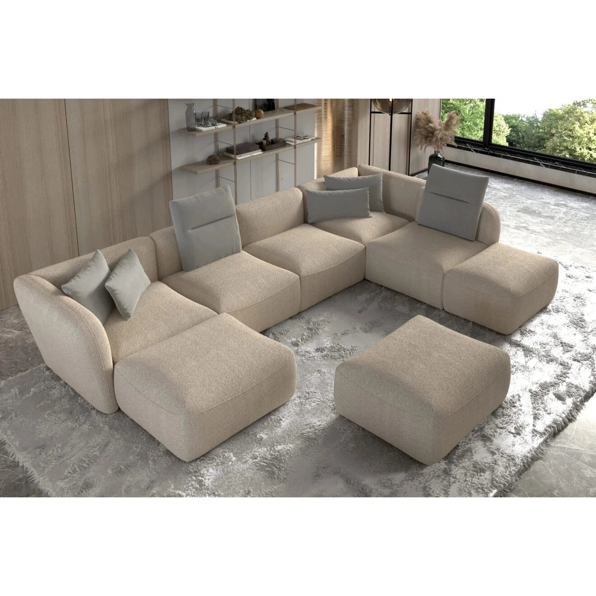 Taburet CANDELO, personalizabil materiale gama Premium, 90x70x44 cm