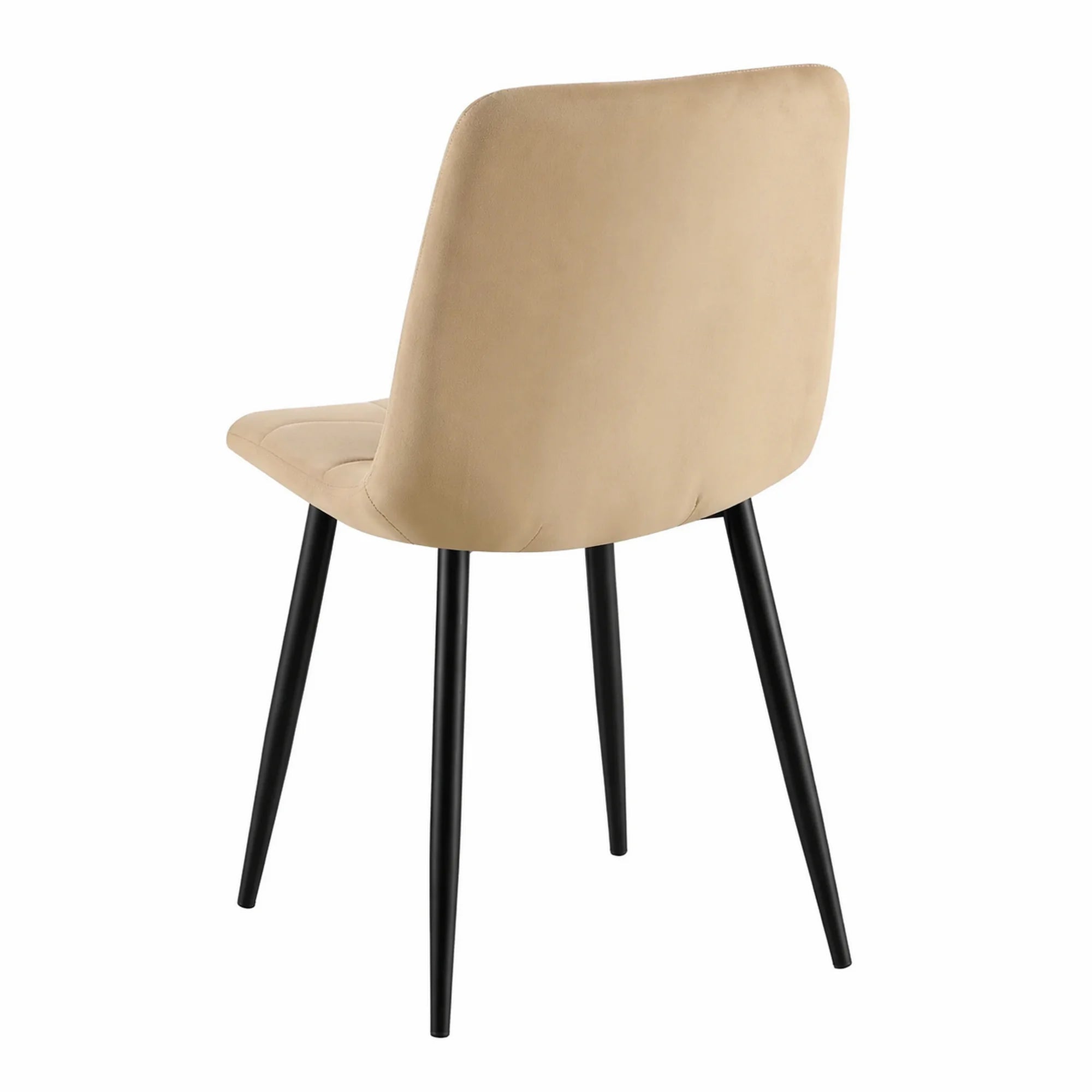 Scaun TED, bej/negru, stofa catifelata/metal, 46x54x88 cm