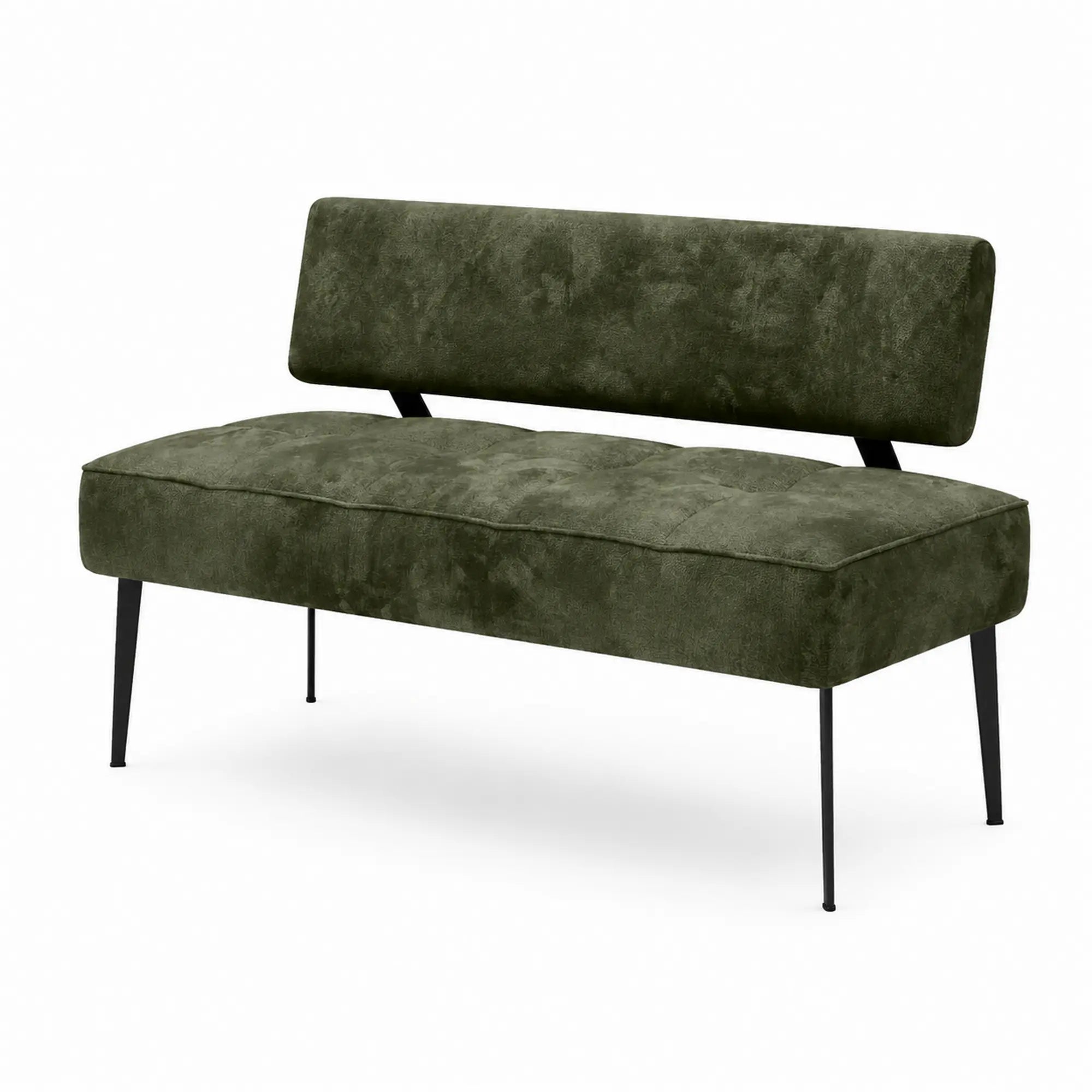 Coltar bucatarie BANCO, sezlong stanga, stofa catifelata verde inchis - Whisper 11, 213x164x89 cm