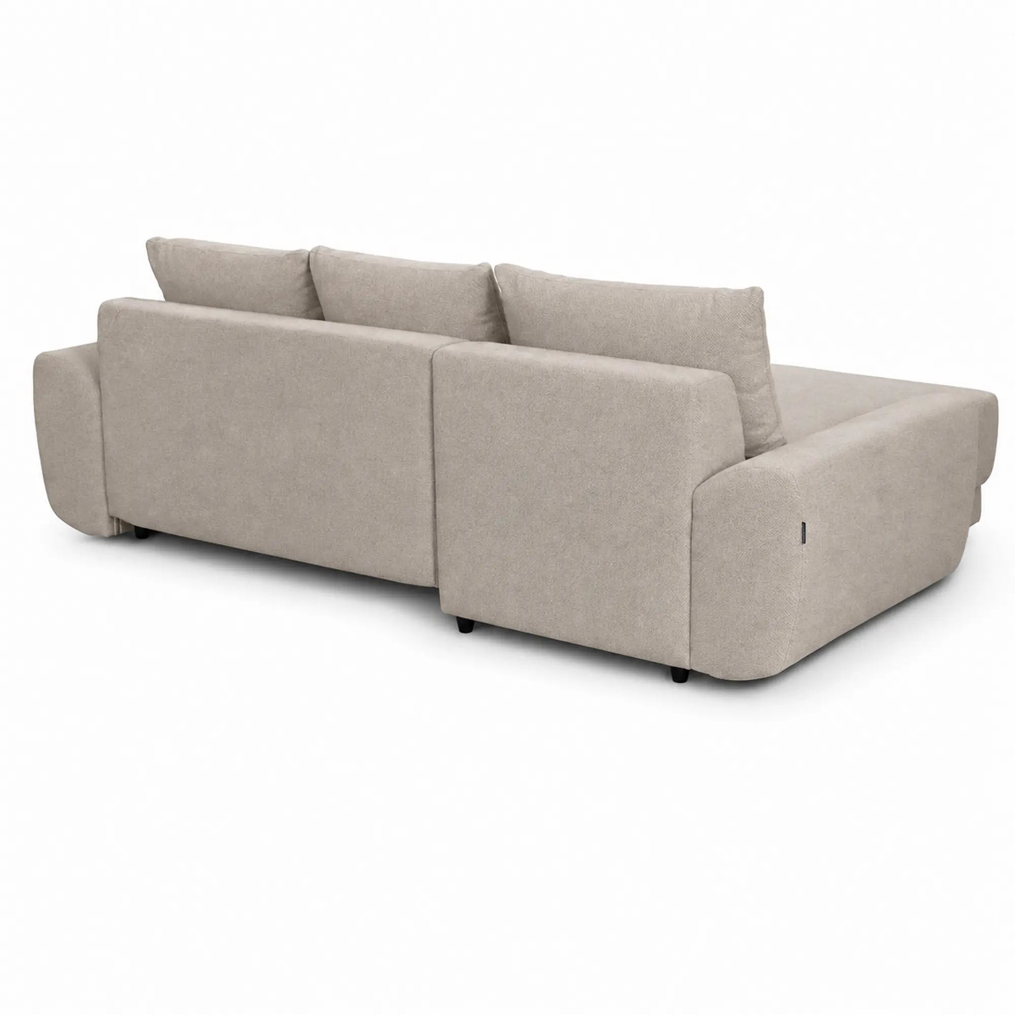 Coltar de living ASTOR, sezlong stanga, stofa bej - New York G008, 254x150x83 cm