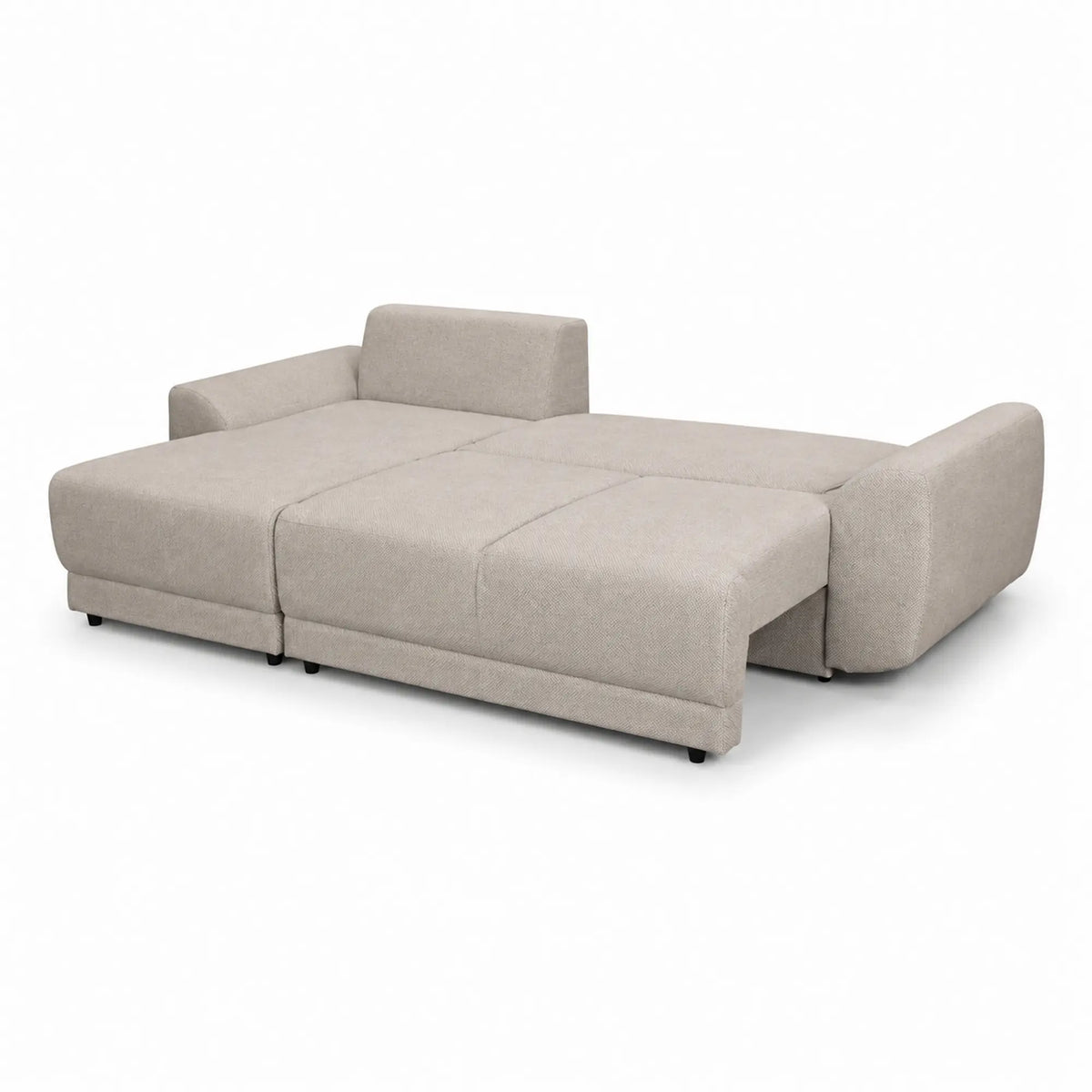 Coltar de living ASTOR, sezlong stanga, stofa bej - New York G008, 254x150x83 cm