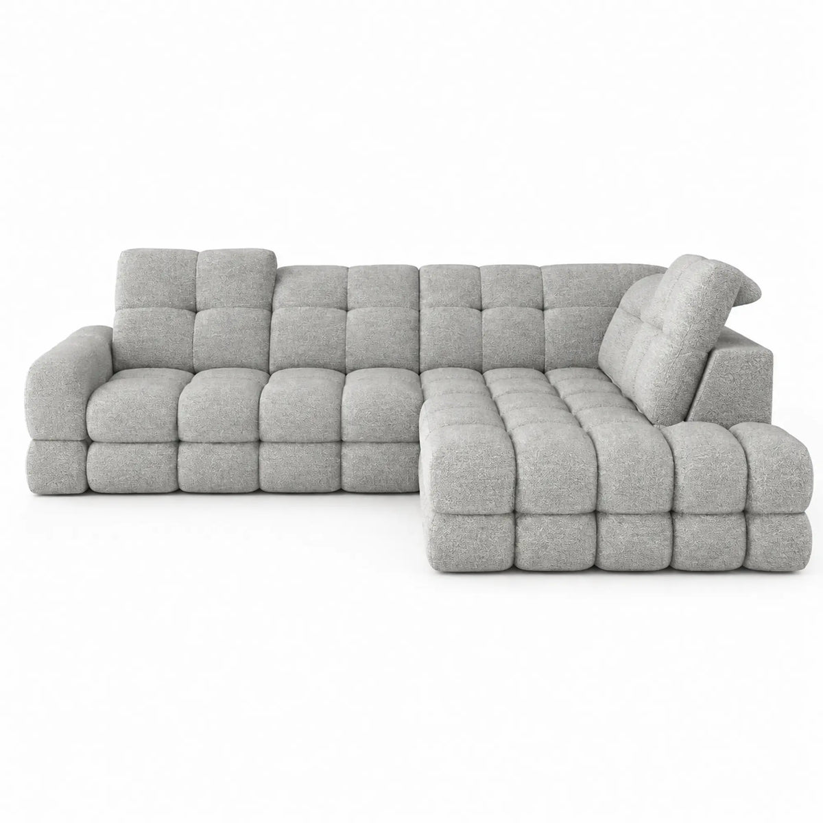 Coltar extensibil TOLLO L, sezlong dreapta, stofa clasica gri - Austin 18, cu lada depozitare si reglaj electric, 302x217x105 cm