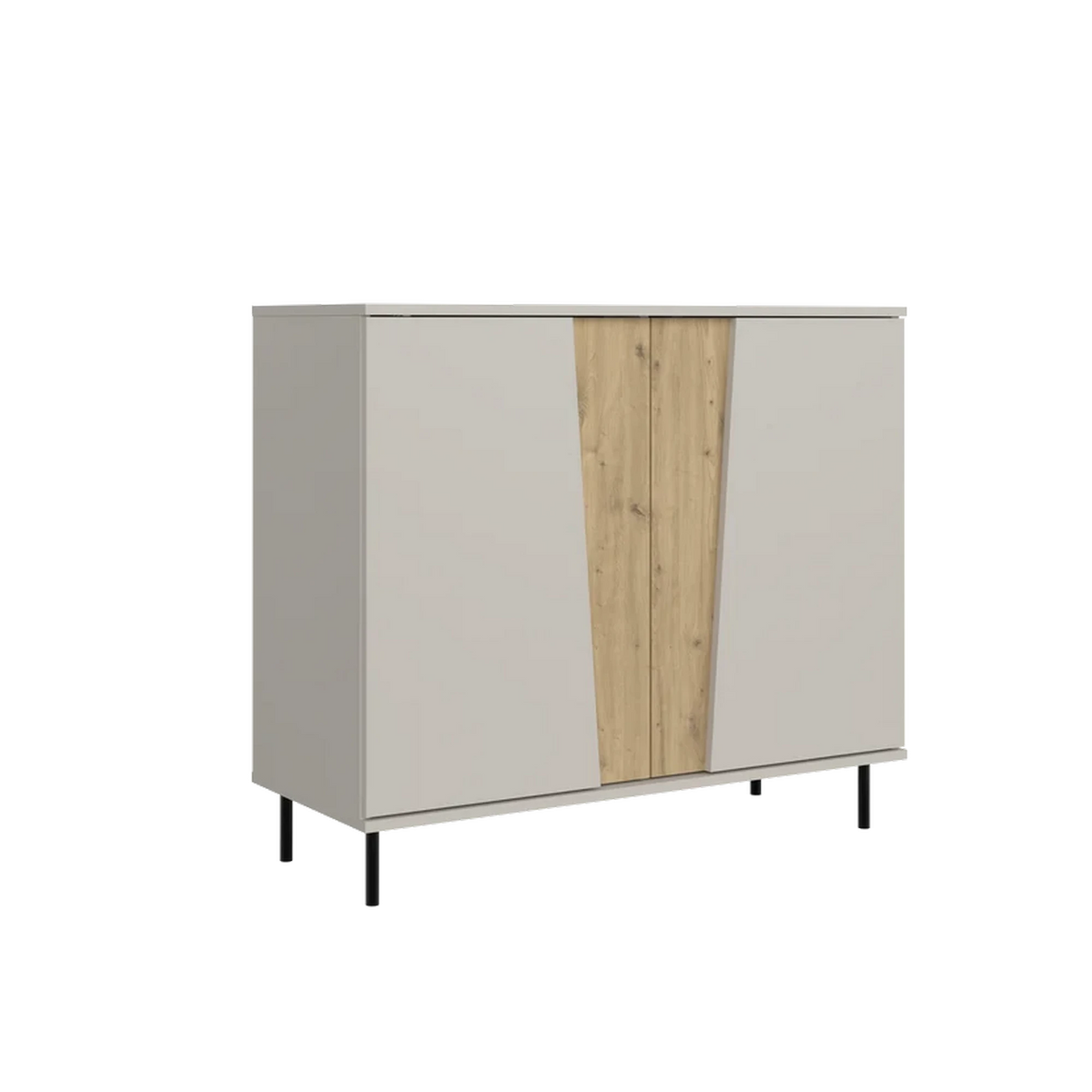 Comoda living FELIX, casmir/stejar artisan, PAL laminat, 100x40x93 cm
