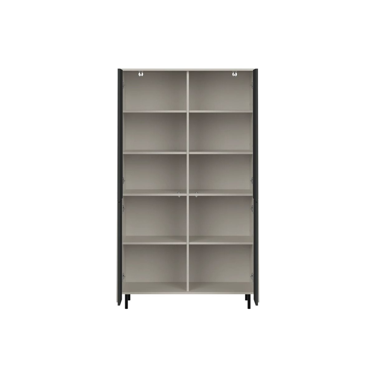 Dulap haine sufragerie FELIX, casmir/gri grafit, PAL laminat, cu 4 usi, 100x40x185 cm