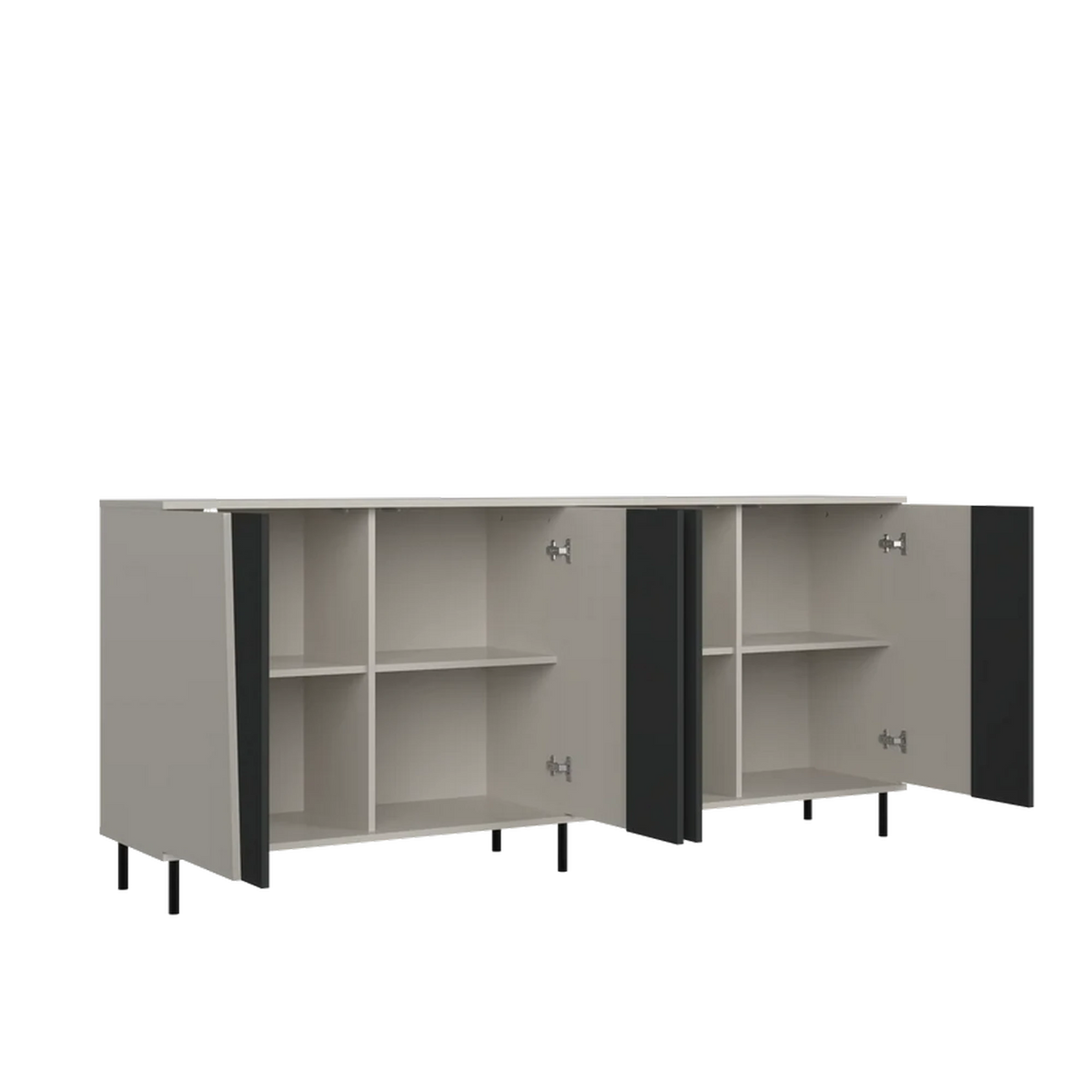 Comoda living FELIX, casmir/gri grafit, PAL laminat, 200x40x93 cm
