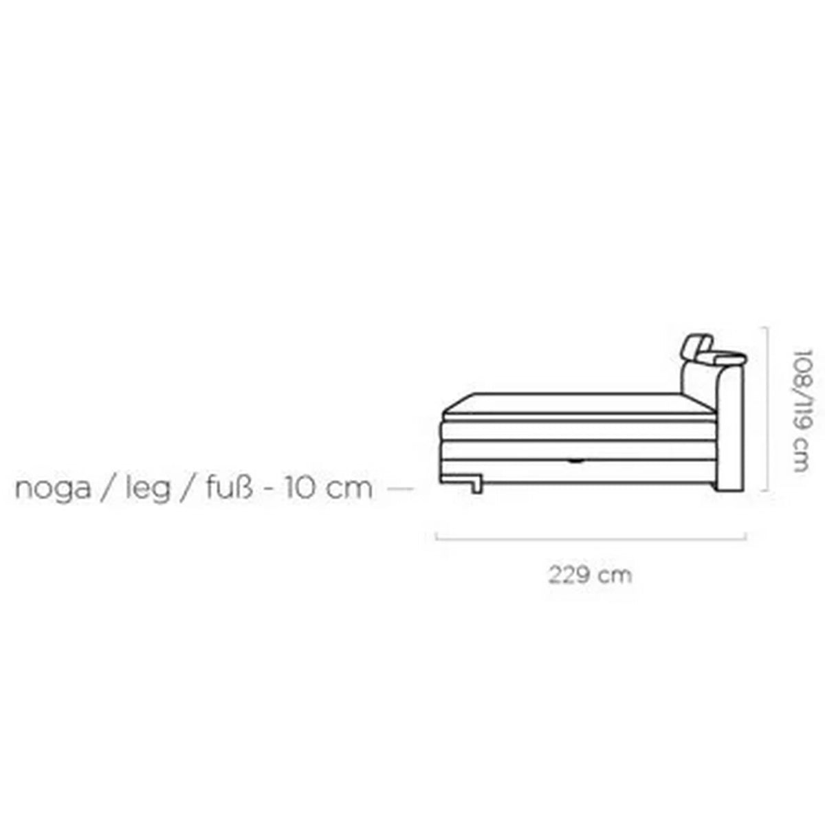 Pat boxspring KANO 160x200, personalizabil materiale gama Premium, cu saltea, topper, tetiere reglabile si 2 spatii pentru depozitare
