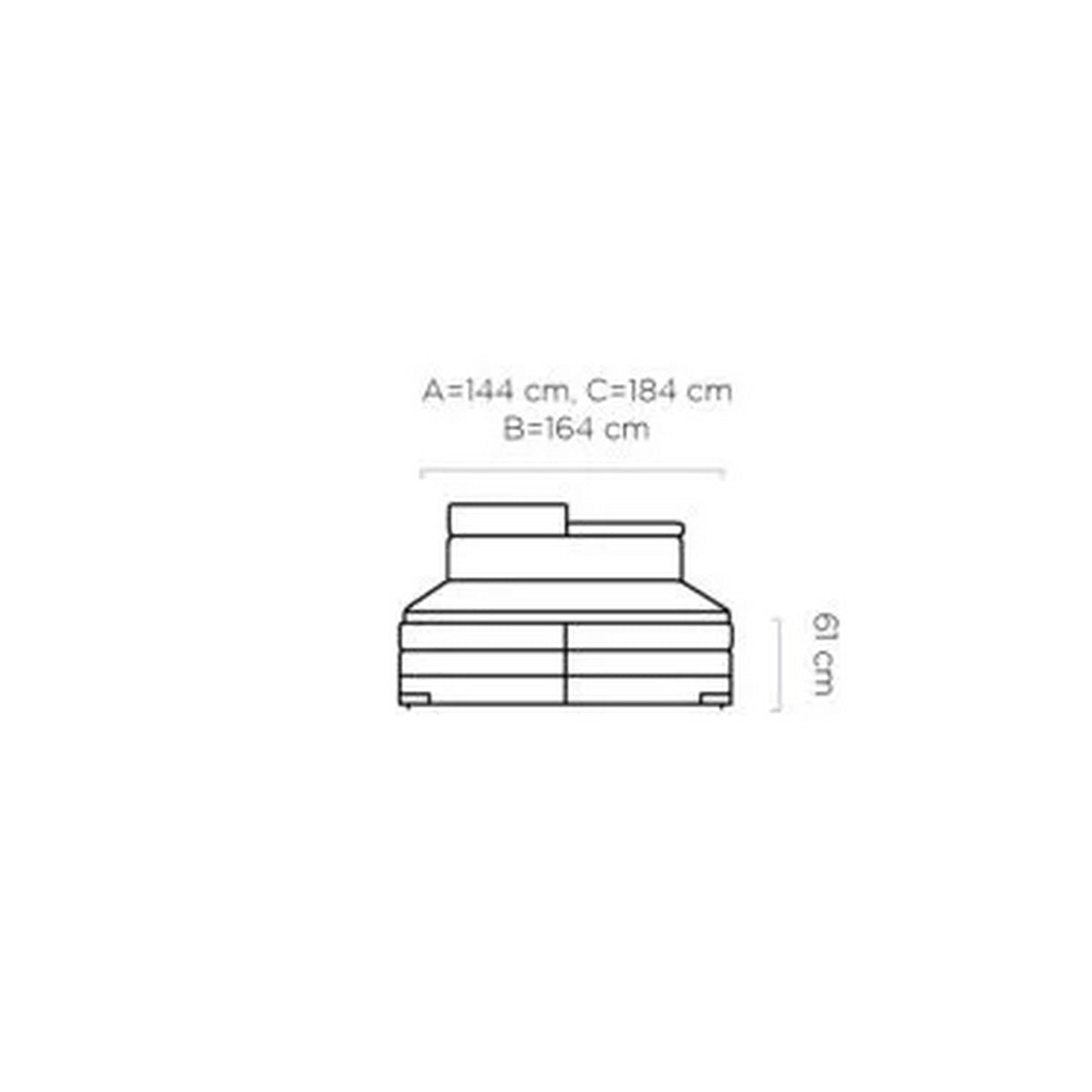 Pat boxspring KANO 160x200, personalizabil materiale gama Premium, cu saltea, topper, tetiere reglabile si 2 spatii pentru depozitare