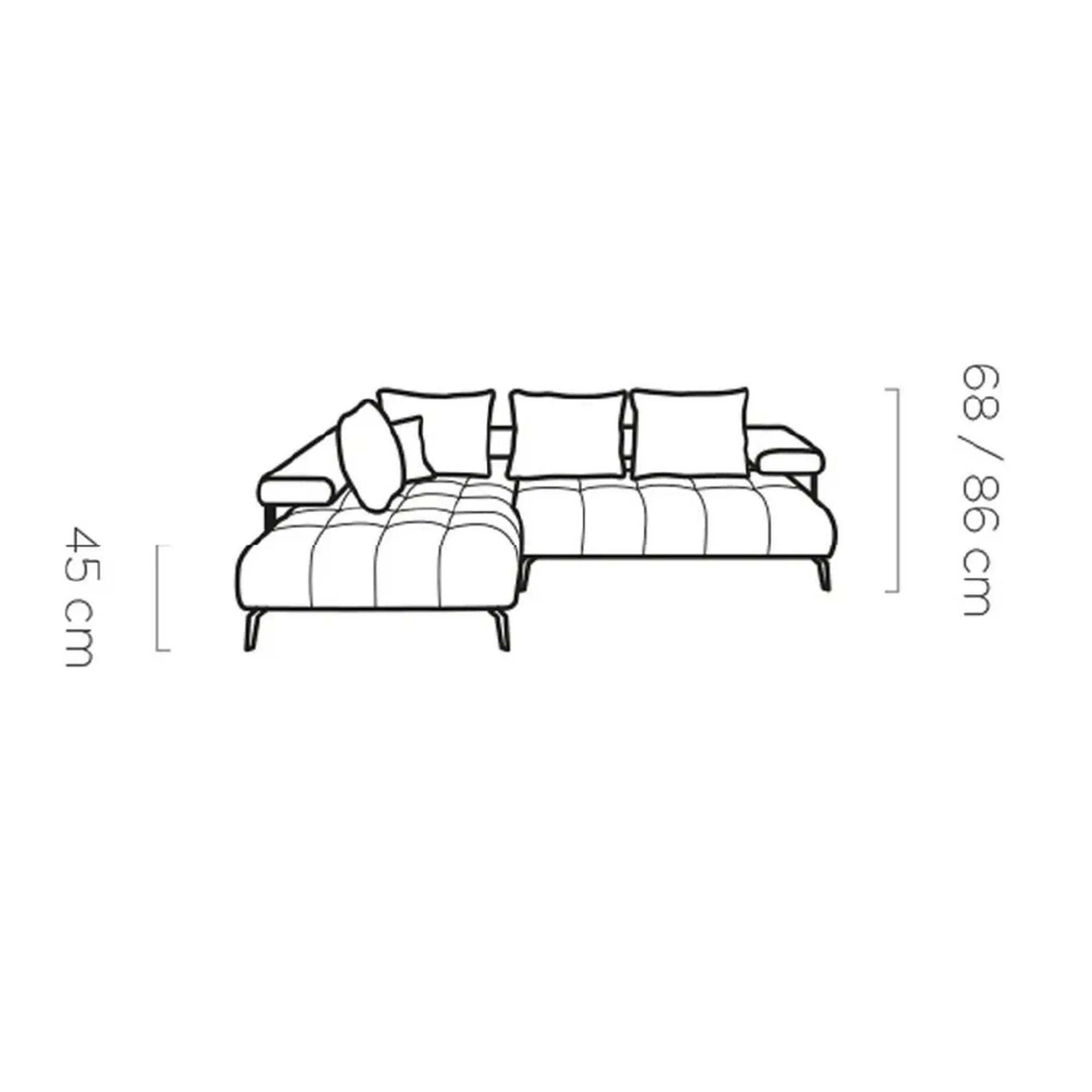 Coltar MAGNETIC L, personalizabil materiale gama Premium, cu reglaj electric, 258x210x86 cm
