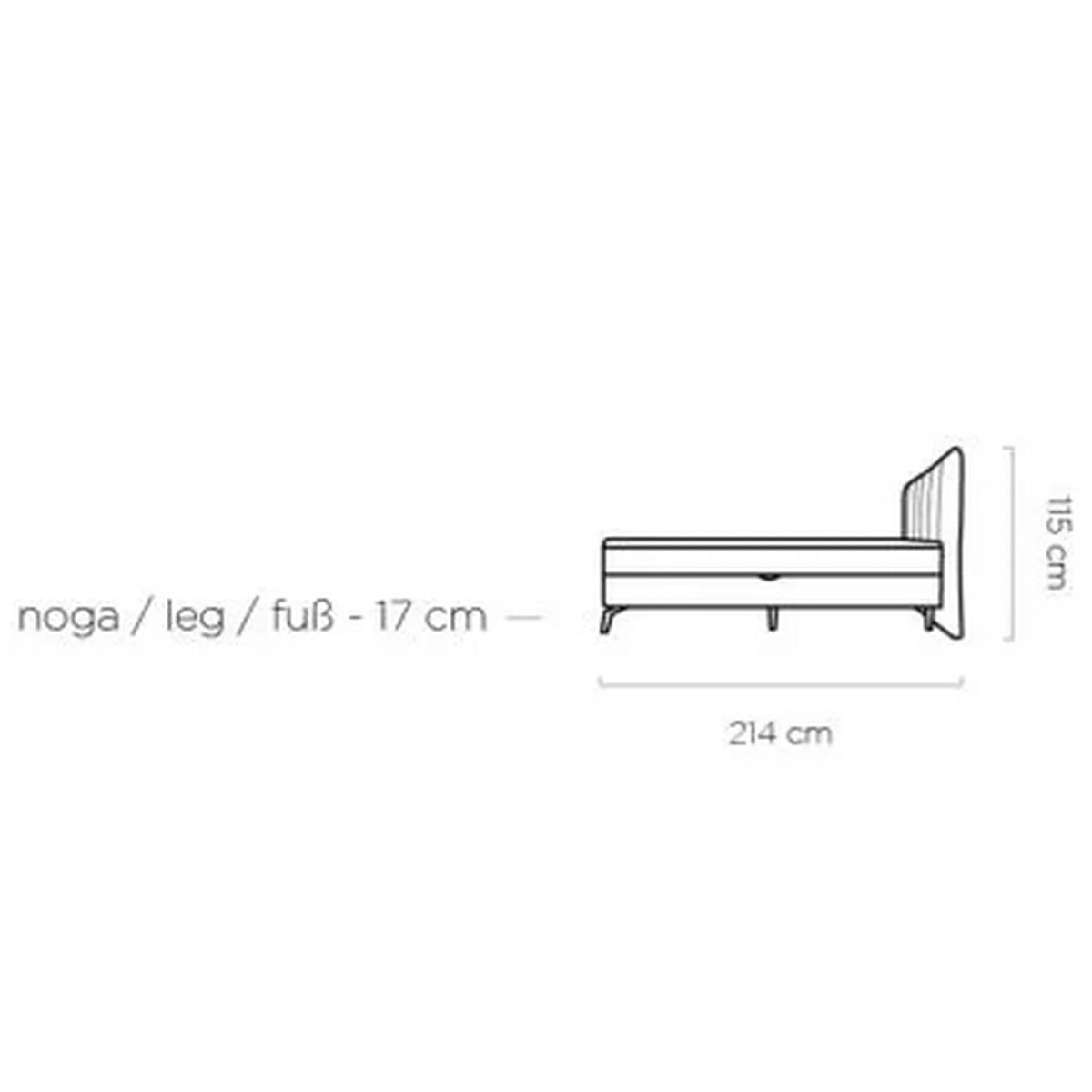 Pat boxspring MARTINA 140x200, personalizabil materiale Gama Premium, cu saltea, topper si lada depozitare