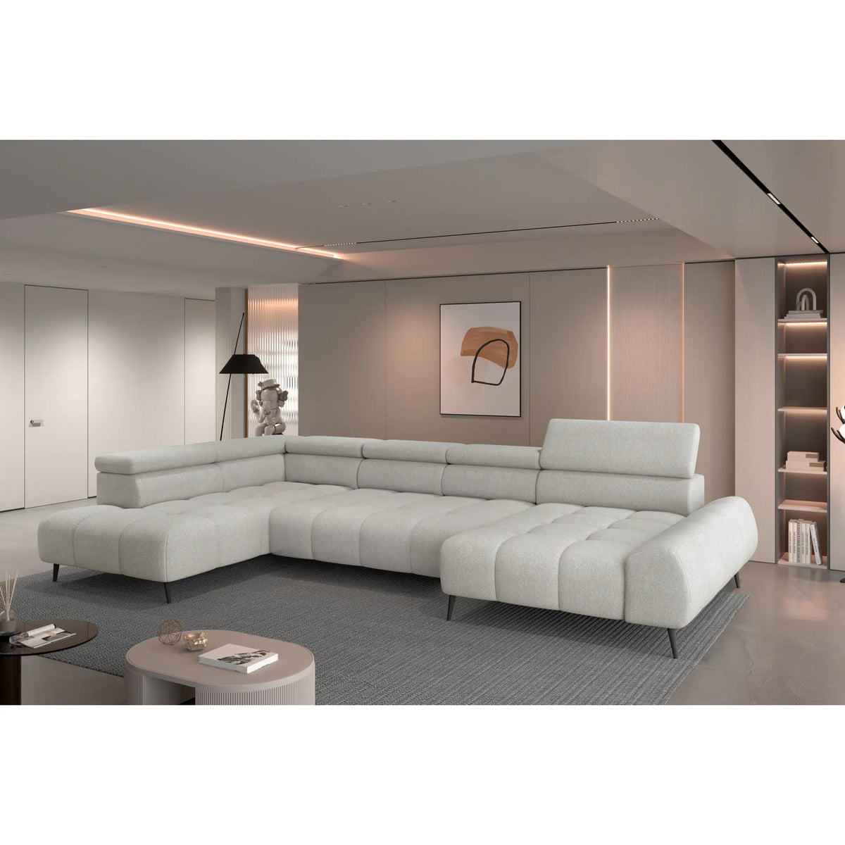 Coltar MAVEL XL, personalizabil materiale Gama Oferta Avantaj, cu reglaj electric, 367x208x100 cm