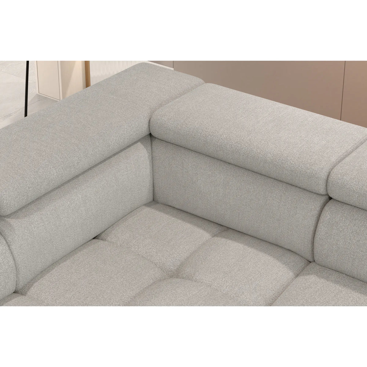 Coltar MAVEL XL, personalizabil materiale Gama Premium, cu reglaj electric, 367x208x100 cm
