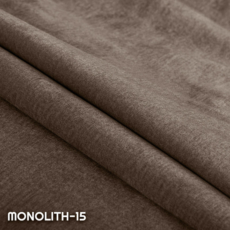 Canapea MOLLY, stofa catifelata maro - Monolith 15, 226x101x91 cm, lada depozitare, functie de dormit