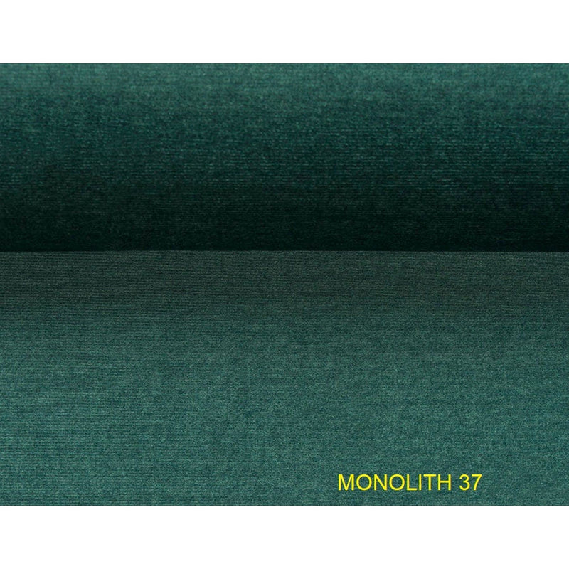 Coltar PHOENIX L extensibil, sezlong stanga, stofa catifelata verde - Monolith 37, lada depozitare, tetiere reglabile, 267x220x77/98 cm