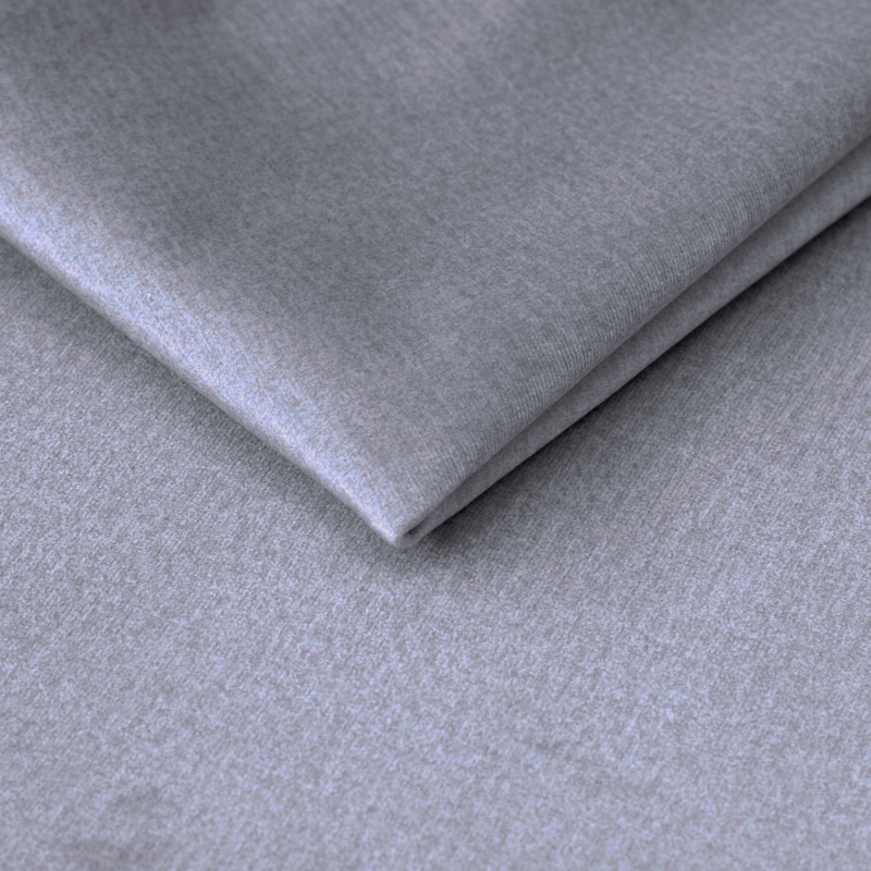 Coltar TIGA, sezlong stanga, stofa catifelata gri deschis - Monolith 84, 286x136/207x72/77 cm, reglaj electric