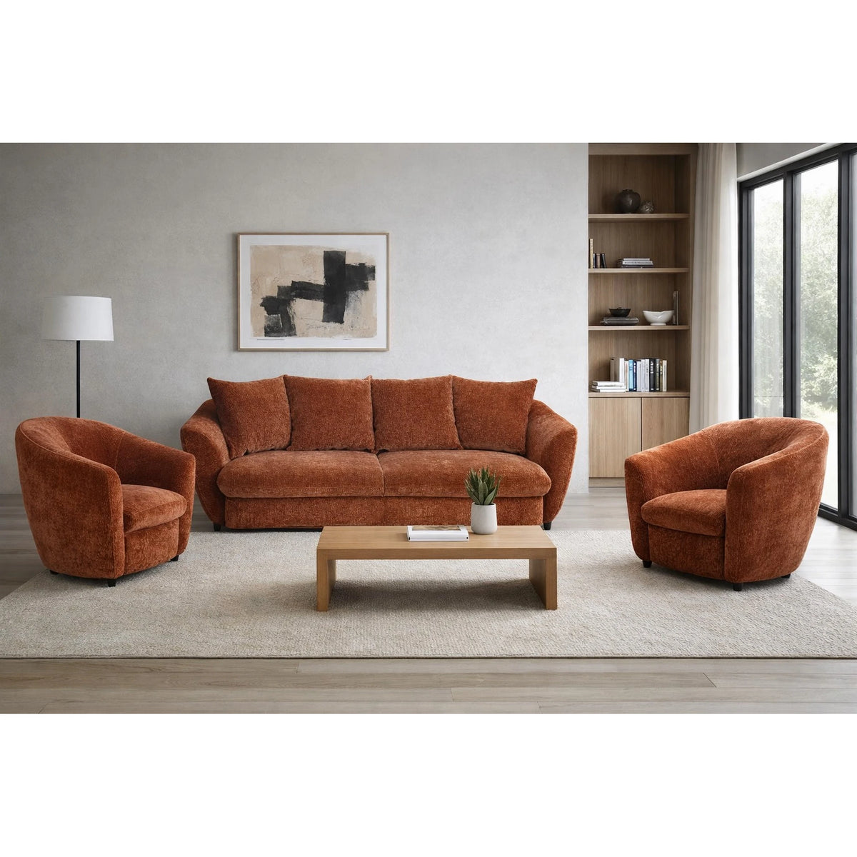 Canapea dormit NOVA, stofa crem - Miracle C273, 237x117x95 cm
