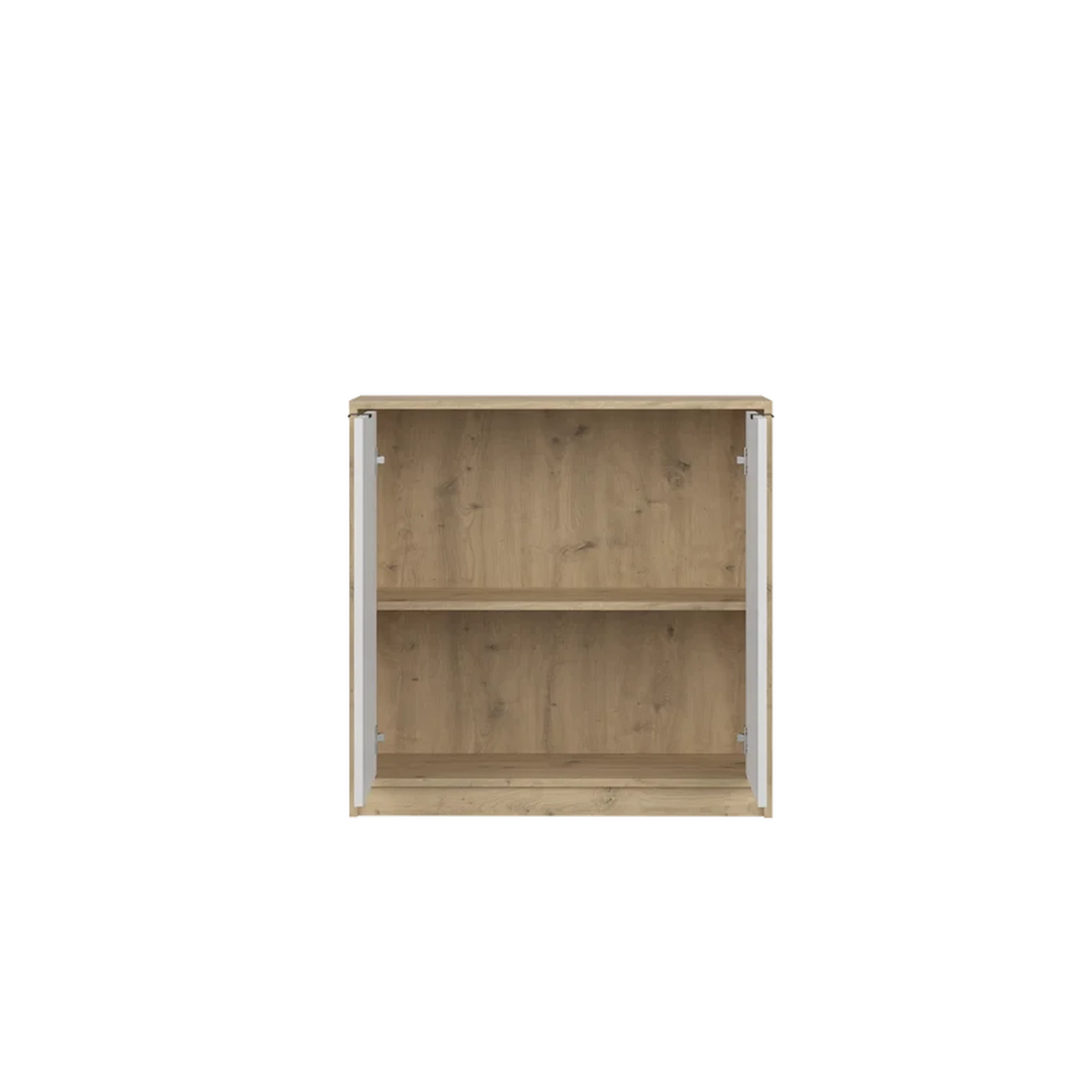 Comoda stejar alb NEPON, PAL laminat, 80x34x82 cm