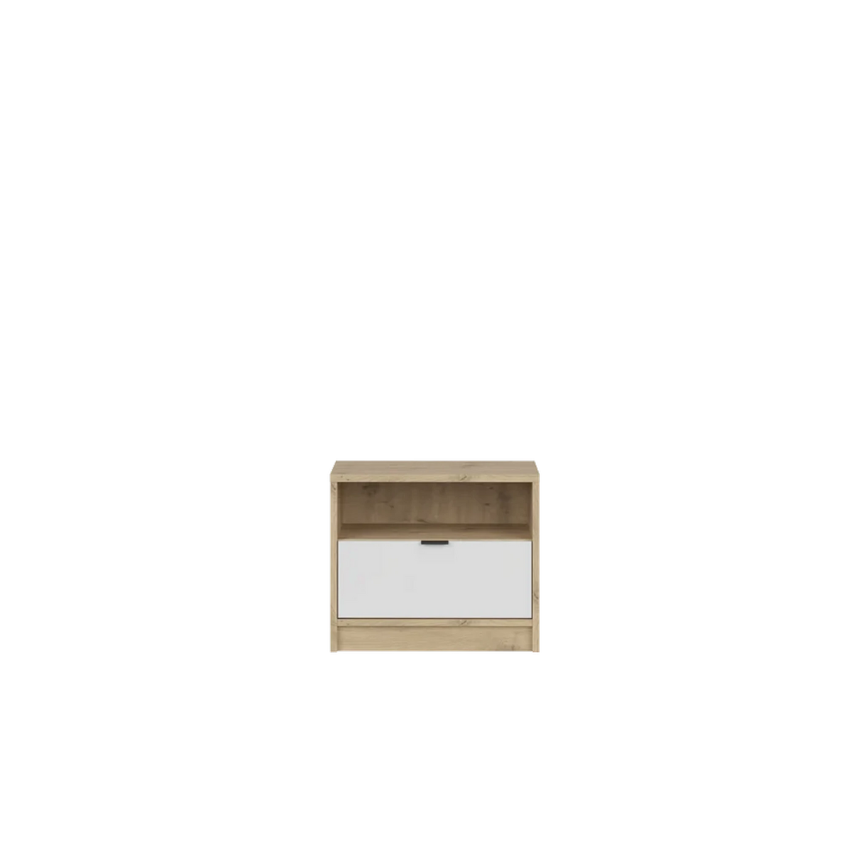 Noptiera 50 cm Nepon, stejar artisan/alb, PAL laminat