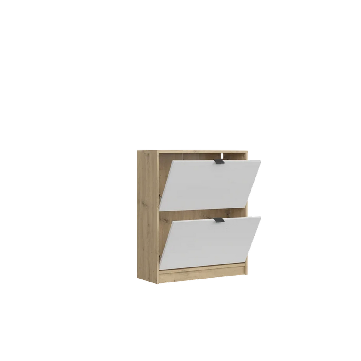Pantofar ingust hol NEPON, stejar artisan/alb, PAL laminat, 70x18x84 cm