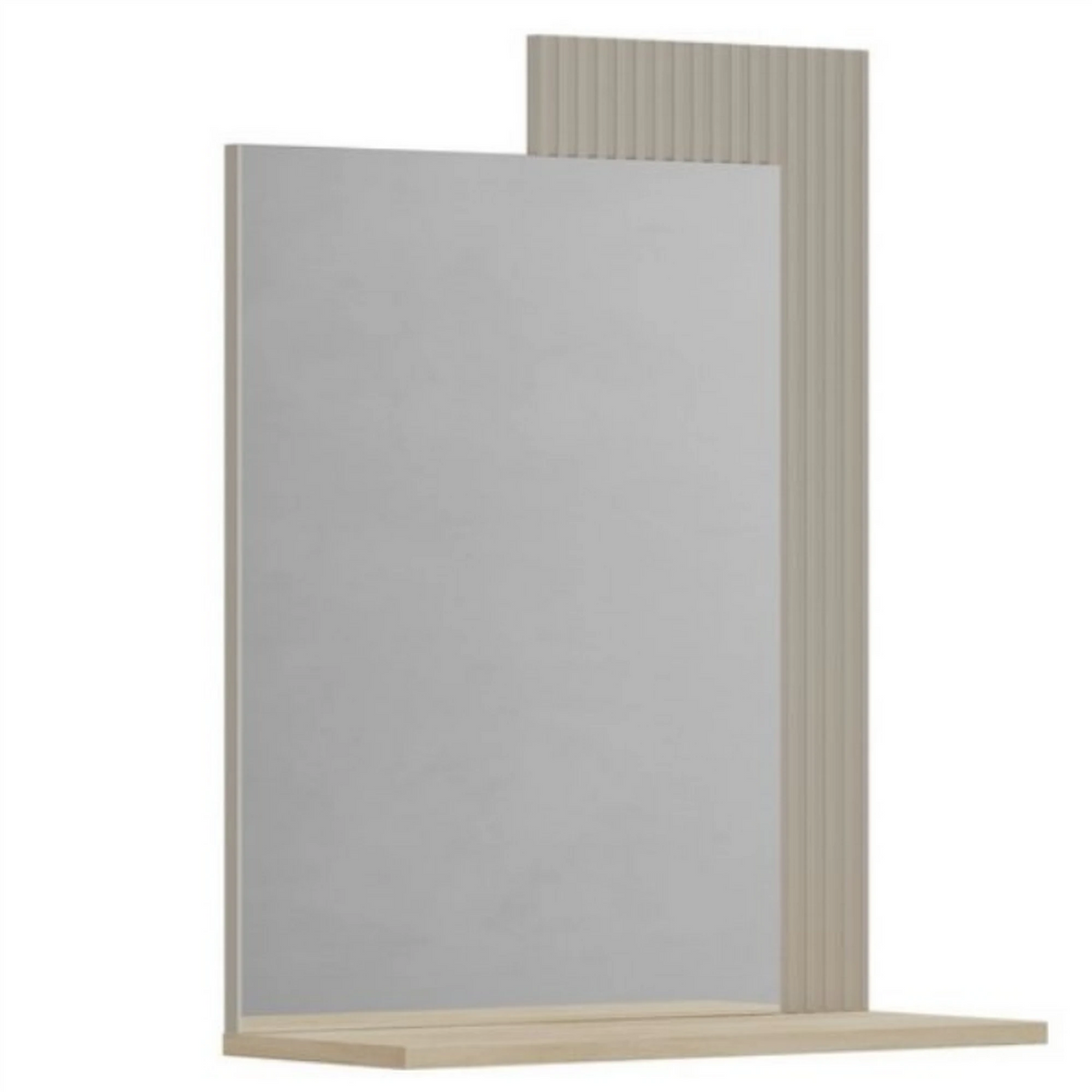 Oglinda de perete hol DOMINICA, grej/stejar, PAL laminat, 65x26x84 cm