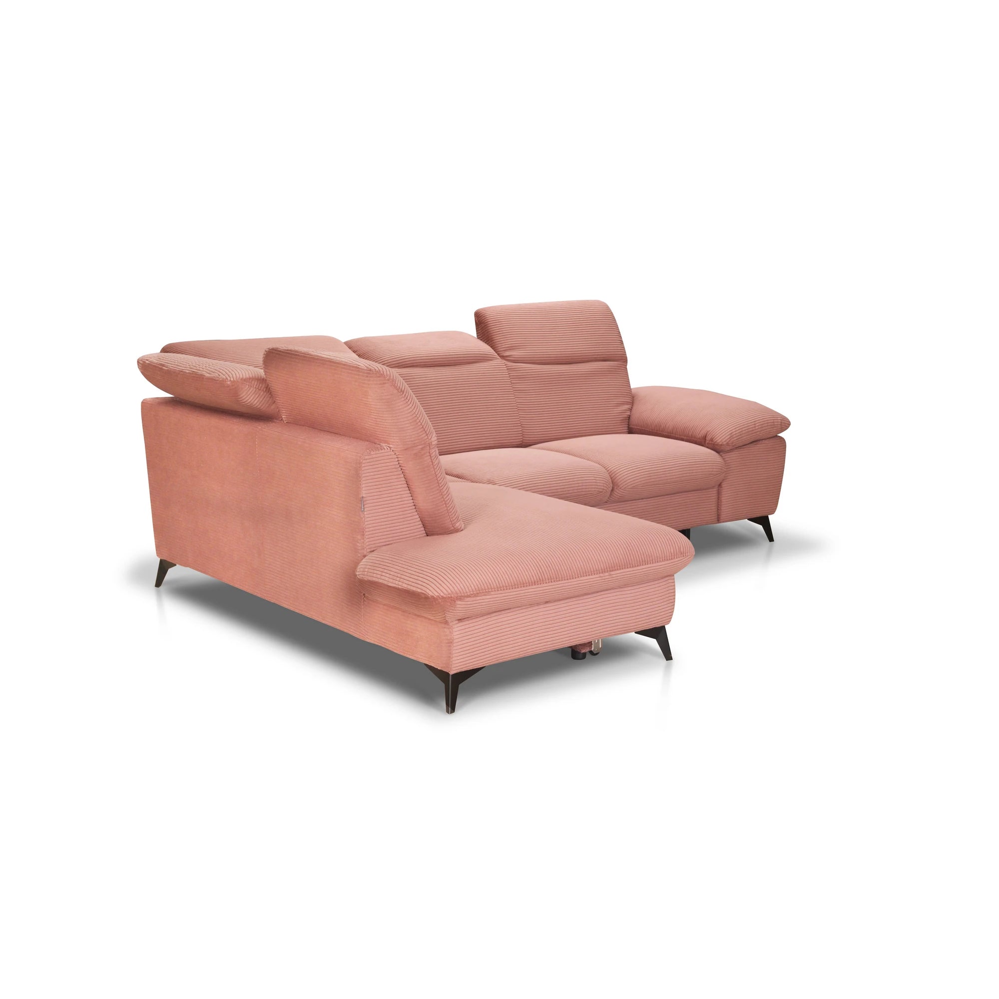 Coltar extensibil modern living LUNA, sezlong stanga, stofa clasica bej - Campsbay R463, 268x212x101 cm
