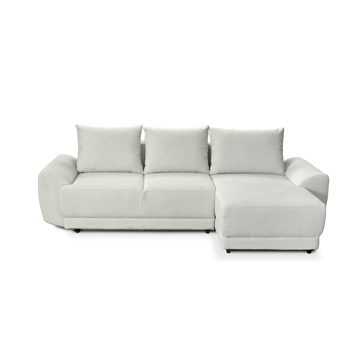 Coltar de living ASTOR, sezlong dreapta, stofa bej - New York G008, 254x150x83 cm