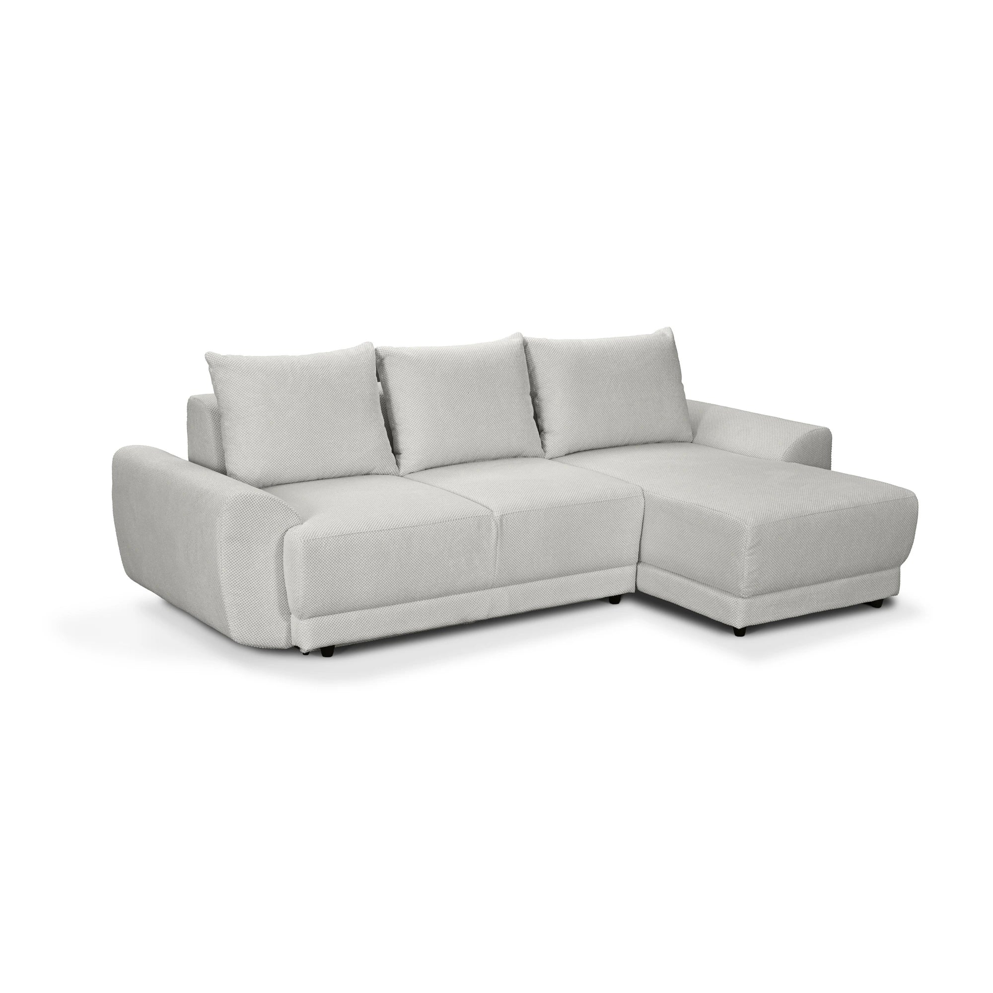 Coltar de living ASTOR, sezlong dreapta, stofa bej - New York G008, 254x150x83 cm