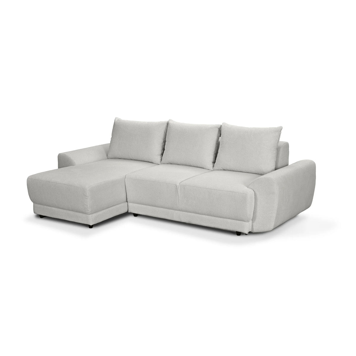 Coltar de living ASTOR, sezlong stanga, stofa bej - New York G008, 254x150x83 cm