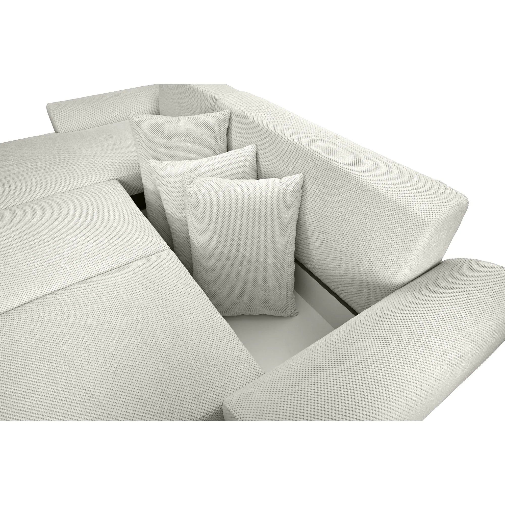 Coltar de living ASTOR, sezlong stanga, stofa bej - New York G008, 254x150x83 cm