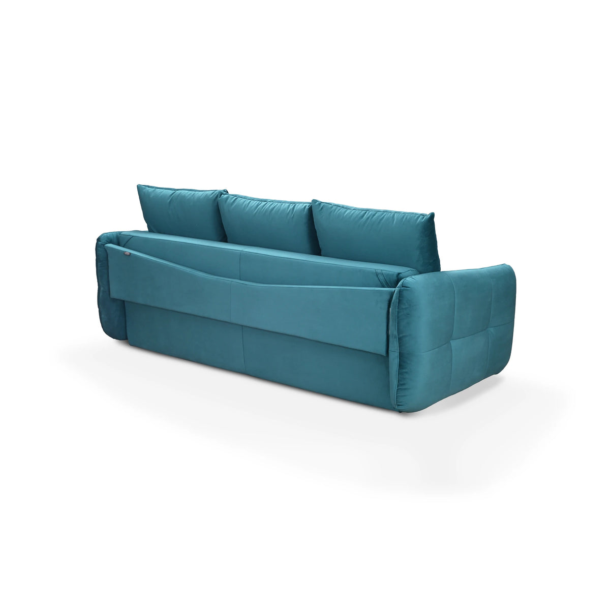 Canapea extensibila in fata 3 locuri BELLA, stofa catifelata albastru - Velvet F612, 228x110x93 cm