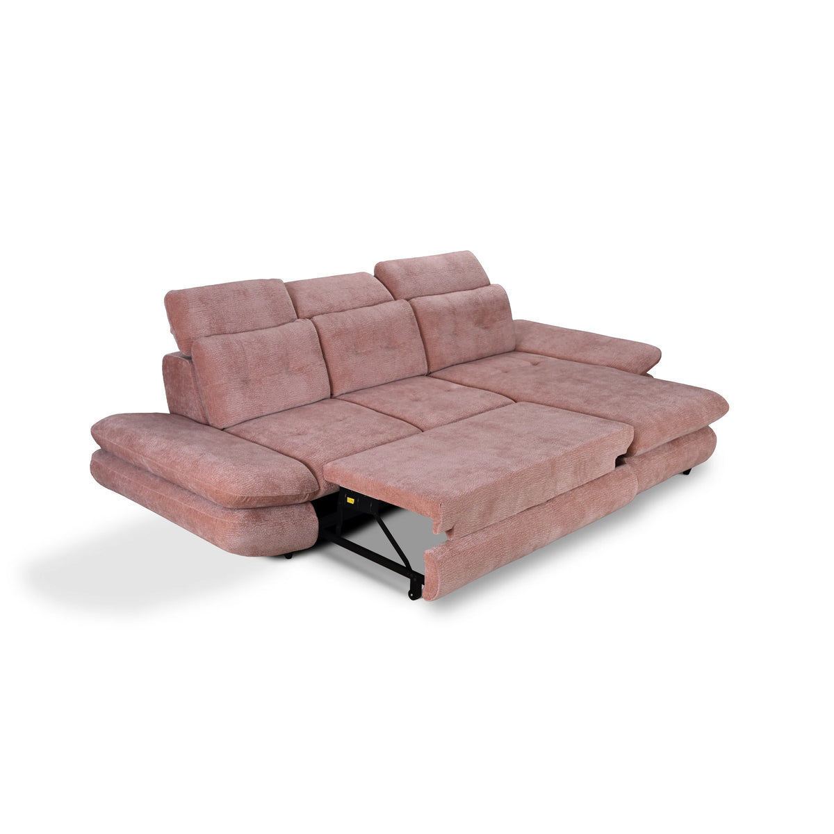 Coltar living SIENA MINI, sezlong dreapta, stofa catifelata gri - Velvet F602, 297x181x100 cm