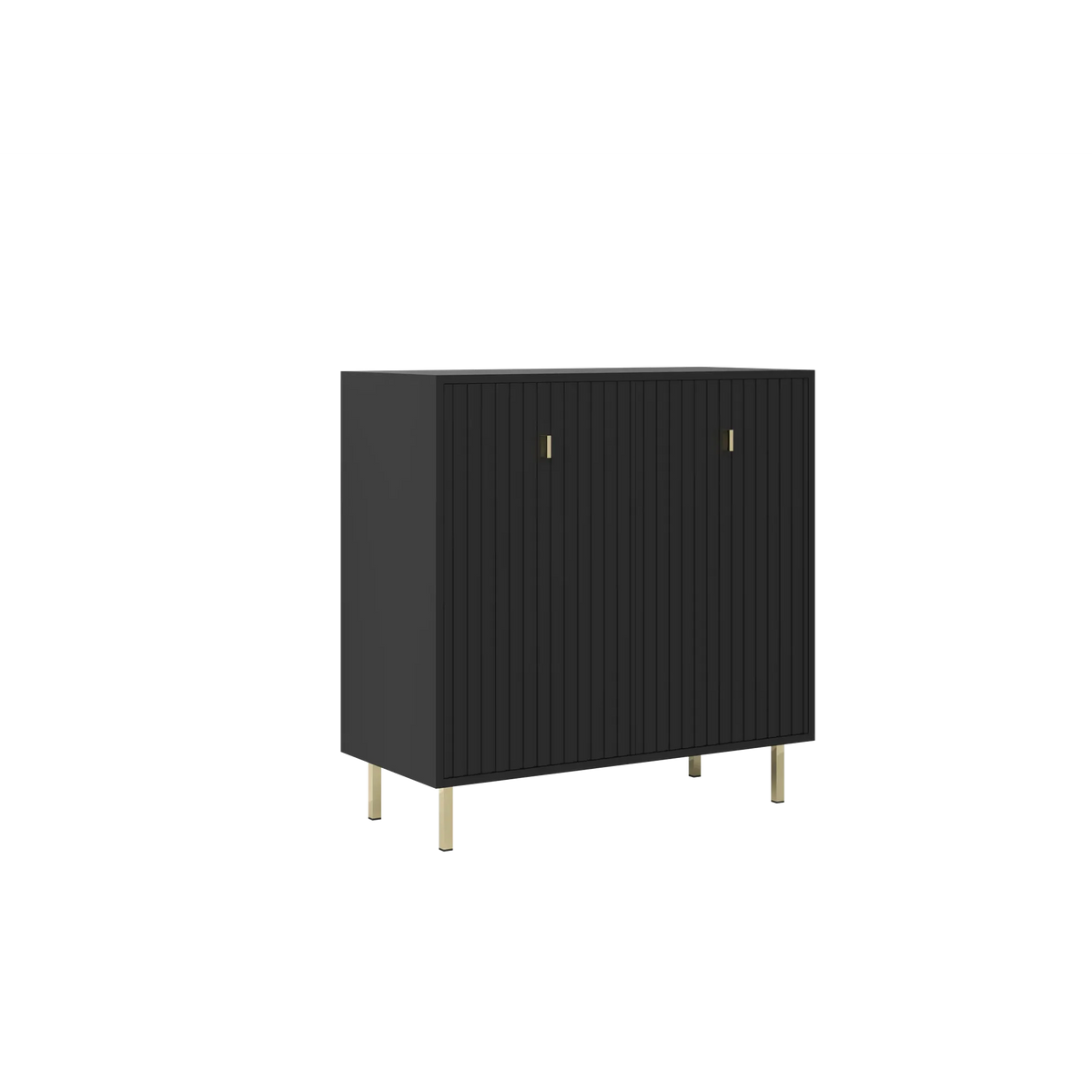 Comoda living PIANO, negru, PAL, 88x40x86 cm