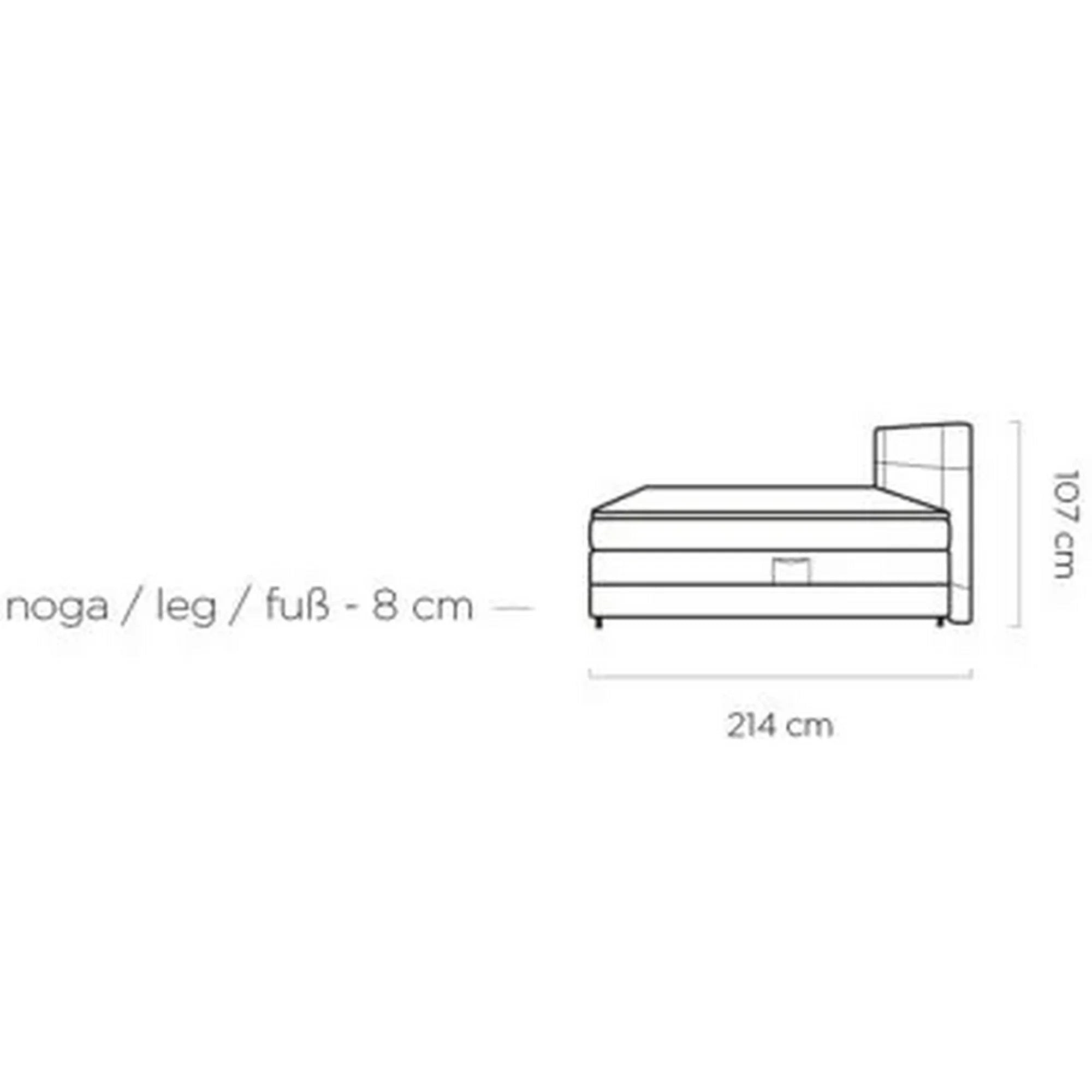 Pat boxspring REY 140x200, personalizabil materiale Gama Premium, cu mecanism electric, saltele si topper