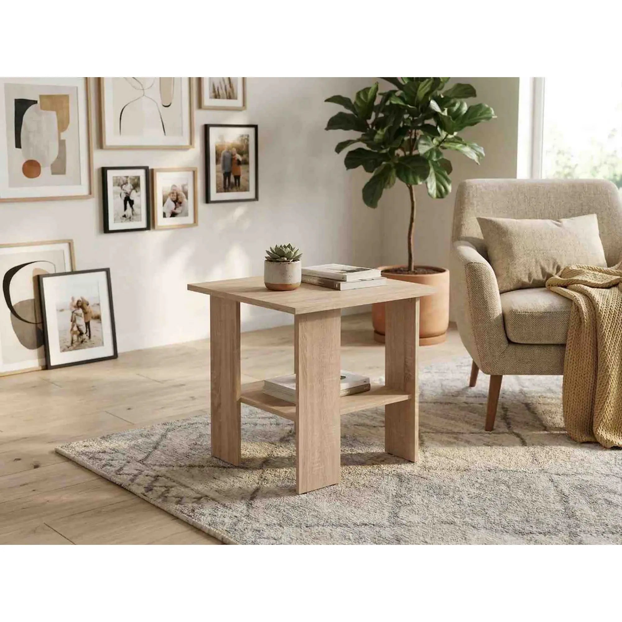 Masuta NEPO PLUS, stejar sonoma, PAL laminat, 55x55 cm