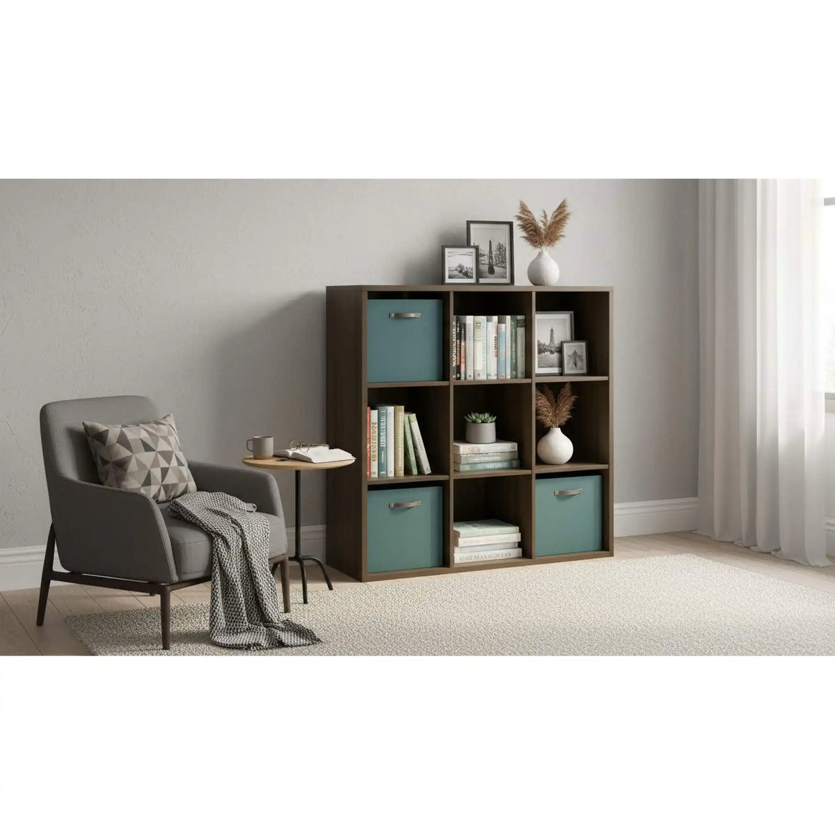 Biblioteca NEPO PLUS, stejar nobil, PAL laminat, 114x39x111 cm
