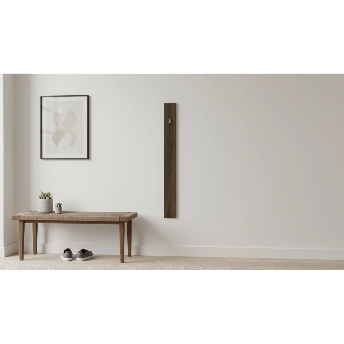 Cuier de perete NEPO PLUS, stejar, PAL laminat, 15x135 cm