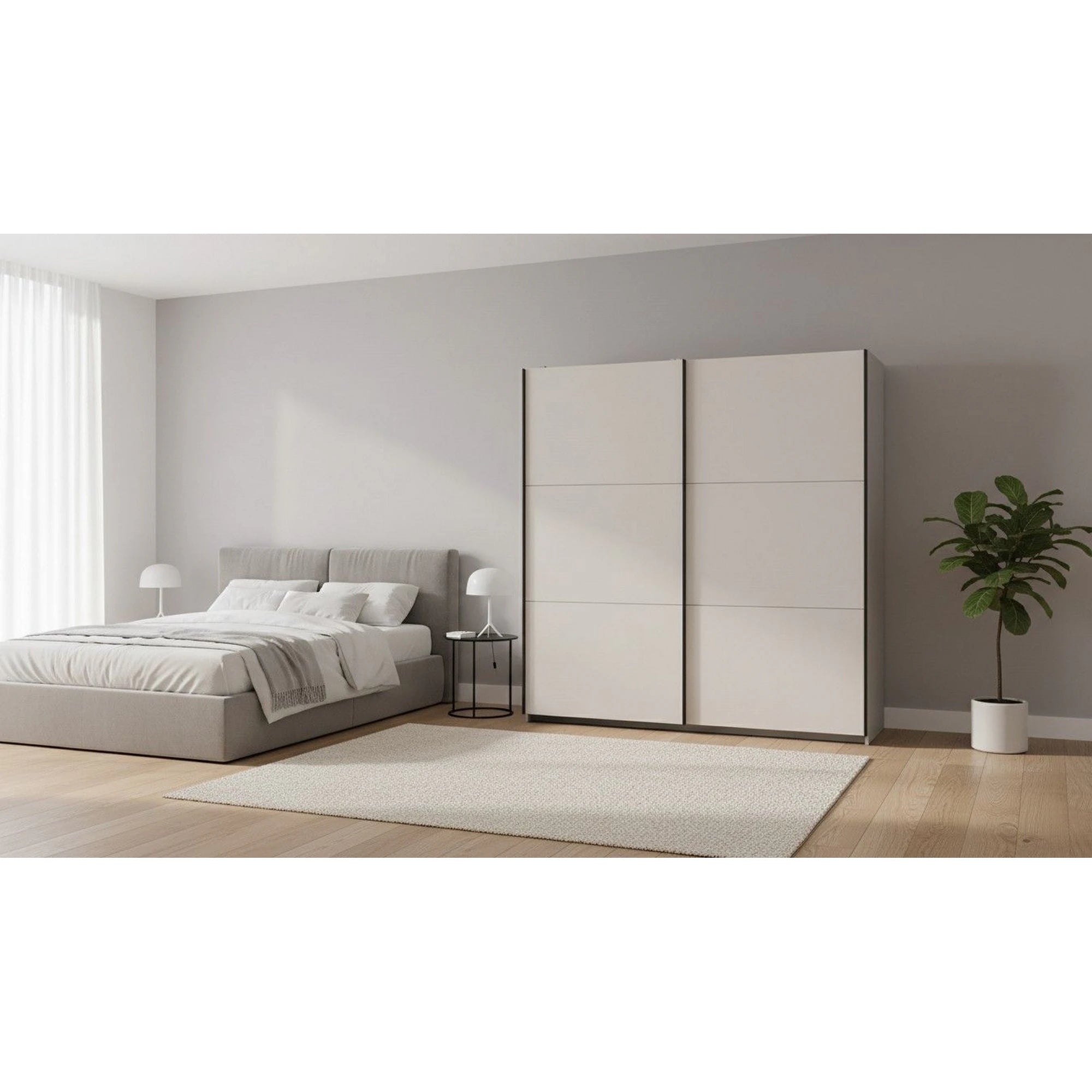 Dulap TETRIX, casmir, PAL, cu 2 usi, 183x60x196 cm