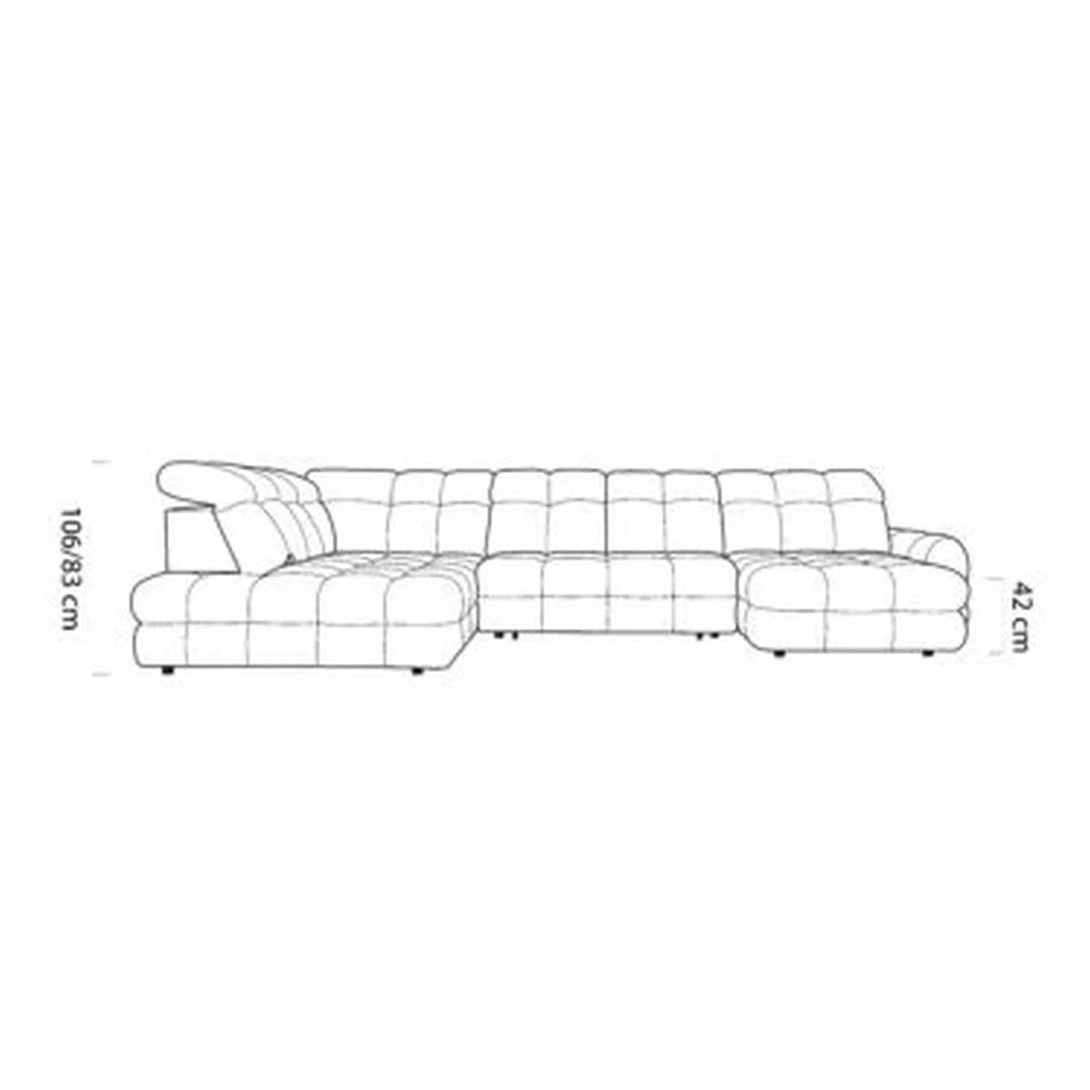 Coltar extensibil TOLLO XL , personalizabil materiale gama Premium, cu lada depozitare si reglaj electric, 400x220x106 cm