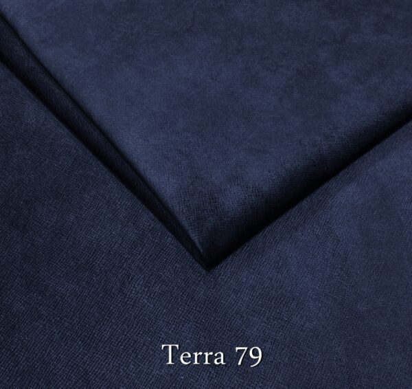 Coltar SELVA MINI, sezlong dreapta, stofa catifelata albastru inchis - Terra 79, Gama Premium, 270x97/173x75/95 cm, extensibil, lada depozitare
