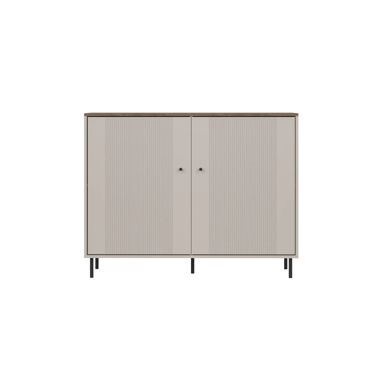 Comoda living TIRAMISU, casmir/stejar, PAL, 124x40x96 cm
