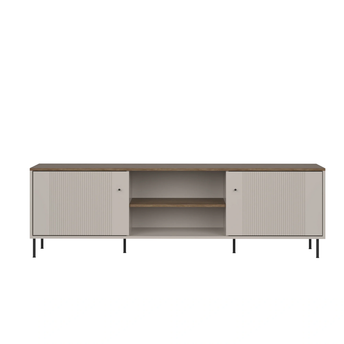 Comoda TV TIRAMISU, casmir/stejar, PAL, 184x40x56 cm