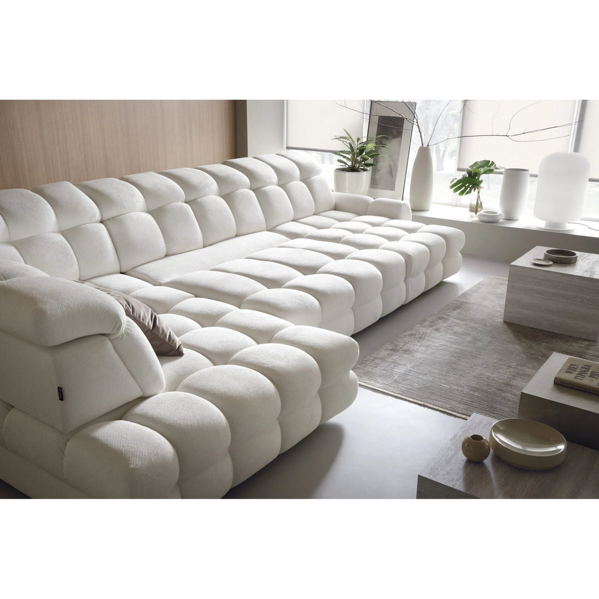 Coltar extensibil TOLLO XL, personalizabil materiale gama Oferta Avantaj, cu lada depozitare si reglaj electric, 400x220x106 cm