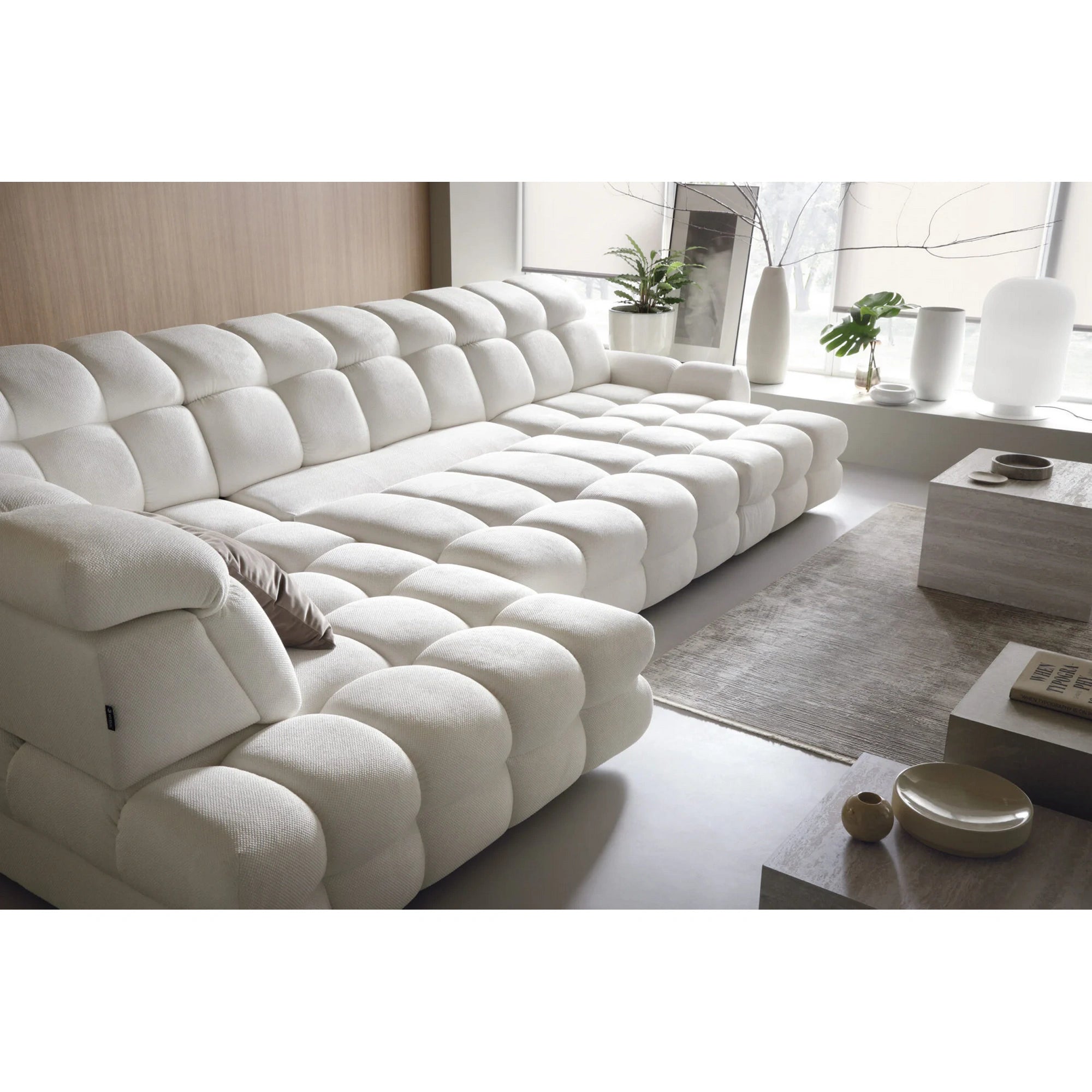 Coltar extensibil TOLLO XL , personalizabil materiale gama Premium, cu lada depozitare si reglaj electric, 400x220x106 cm