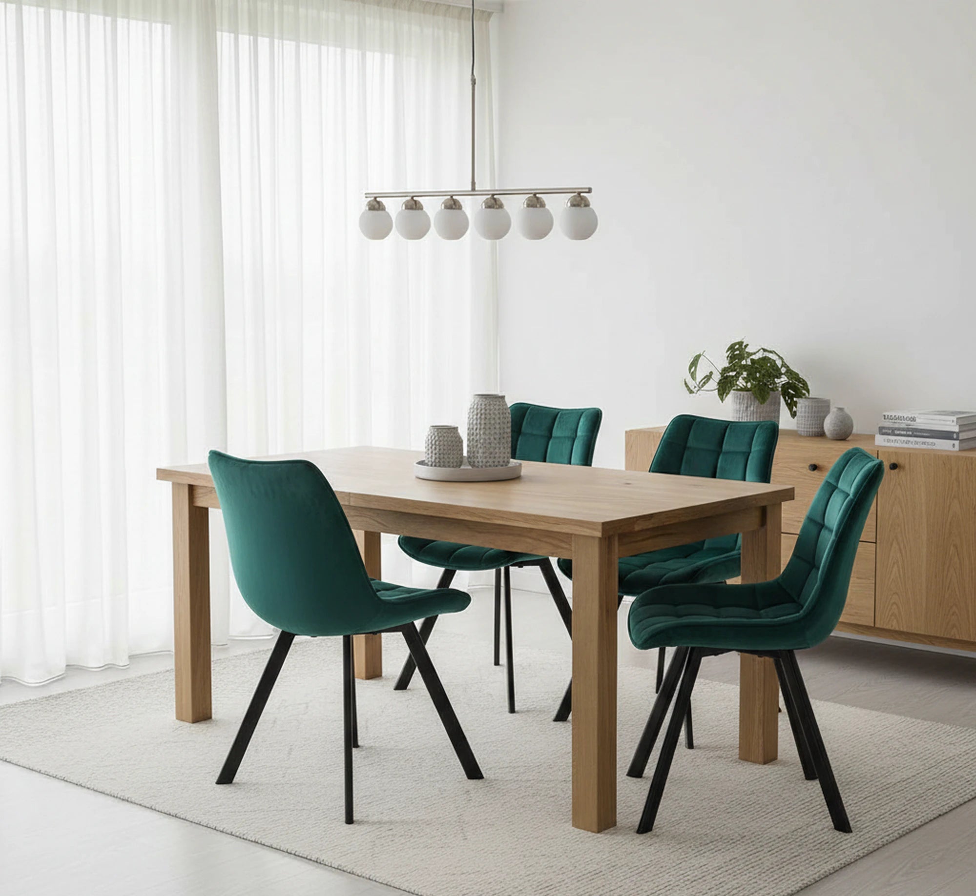 Scaun K332, turcoaz/negru, stofa catifelata/metal, 46x61x84 cm