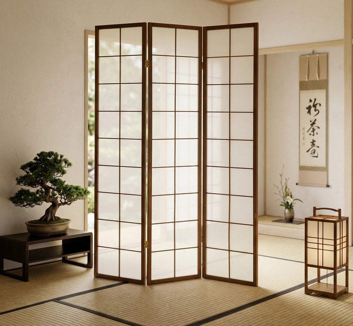 Paravan PAR1, wenge, lemn, 129x2x178 cm