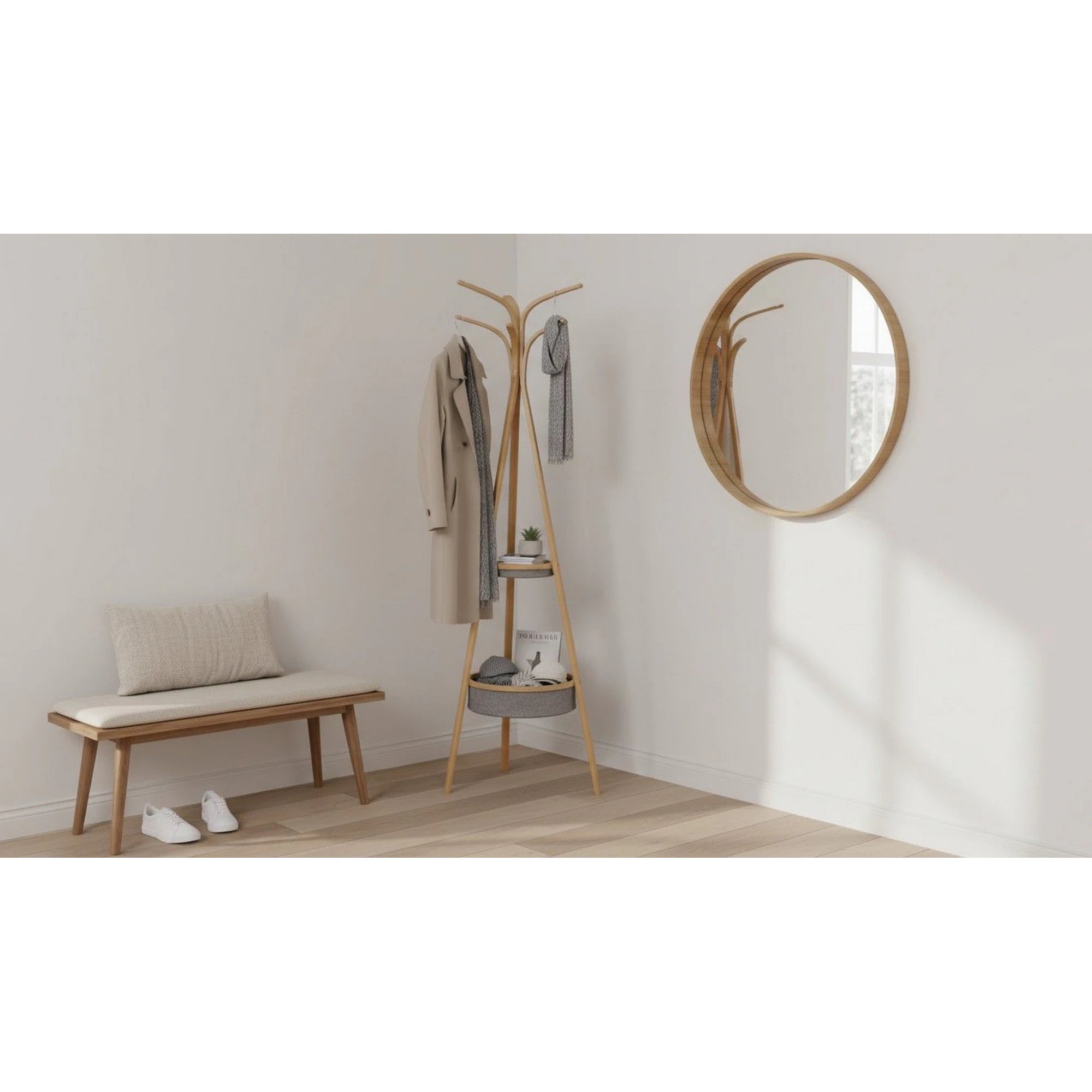 Cuier pom W63, stejar auriu, lemn, 52x177 cm