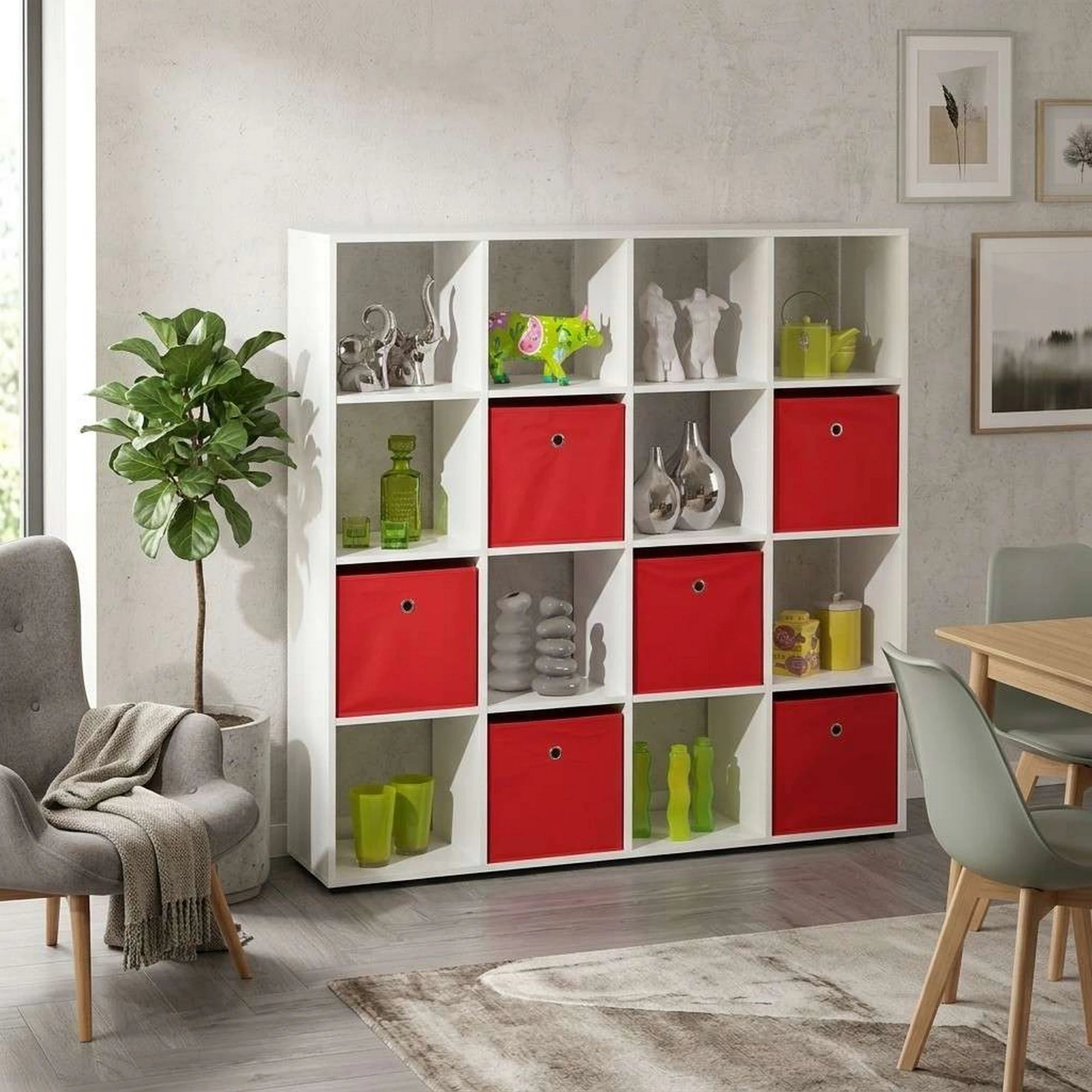 Biblioteca COBOTO 16, alb, PAL laminat, 139x33x144 cm