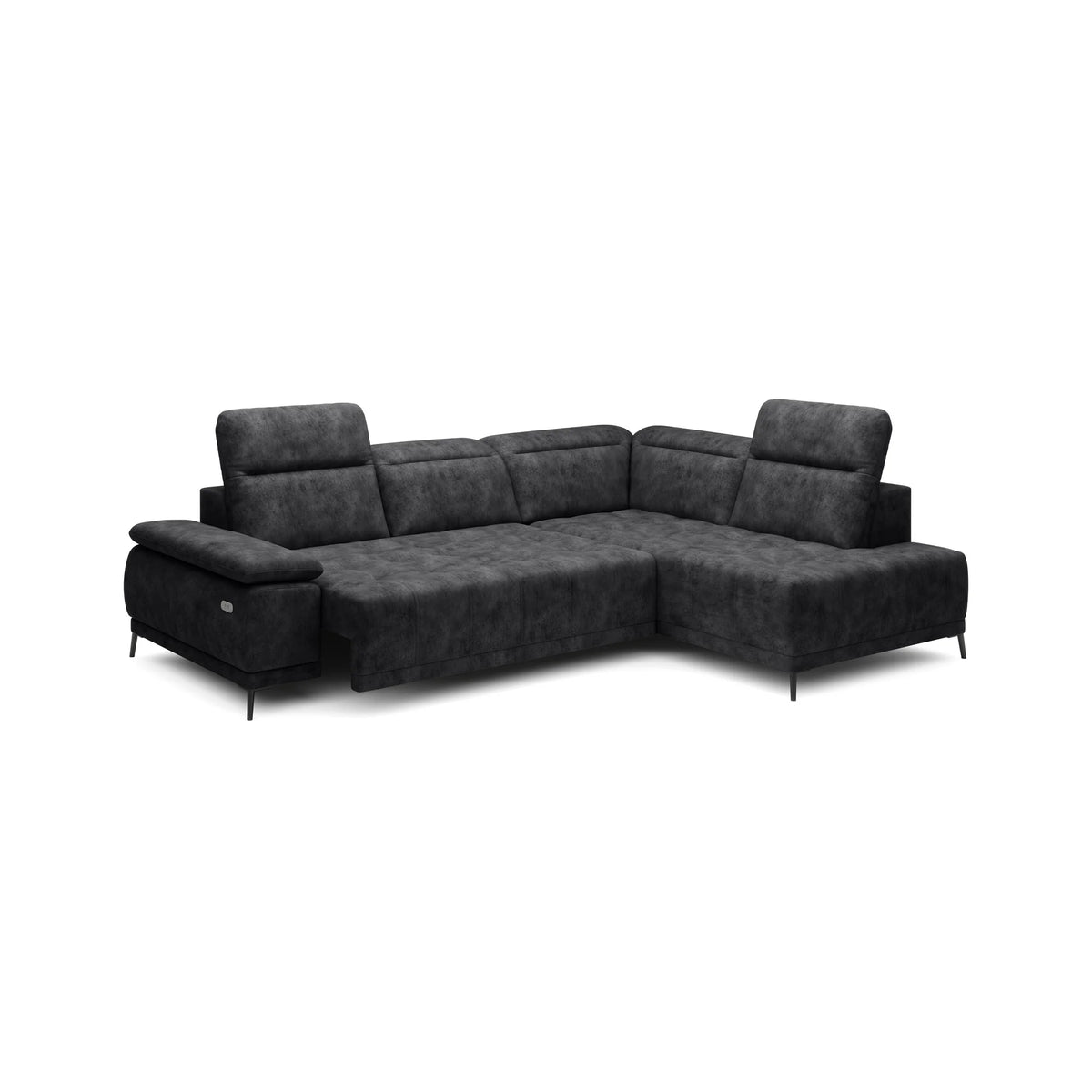 Coltar FOCUS L, personalizabil materiale gama Oferta Avantaj, cu reglaj electric si tetiere reglabile, 278x204x98 cm