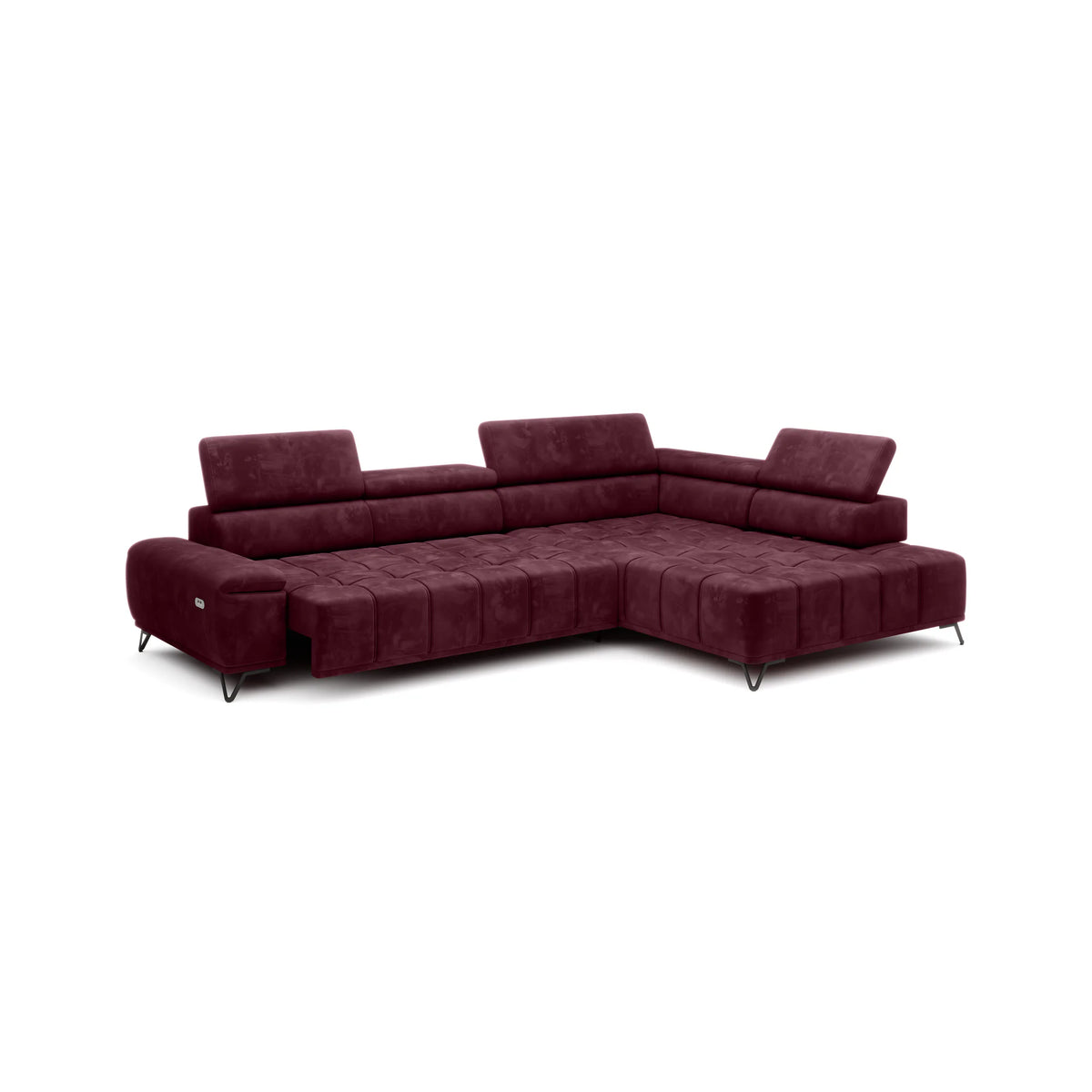 Coltar PALLADIO L, personalizabil materiale gama Premium, cu reglaj electric si tetiere reglabile, 320x220x99 cm